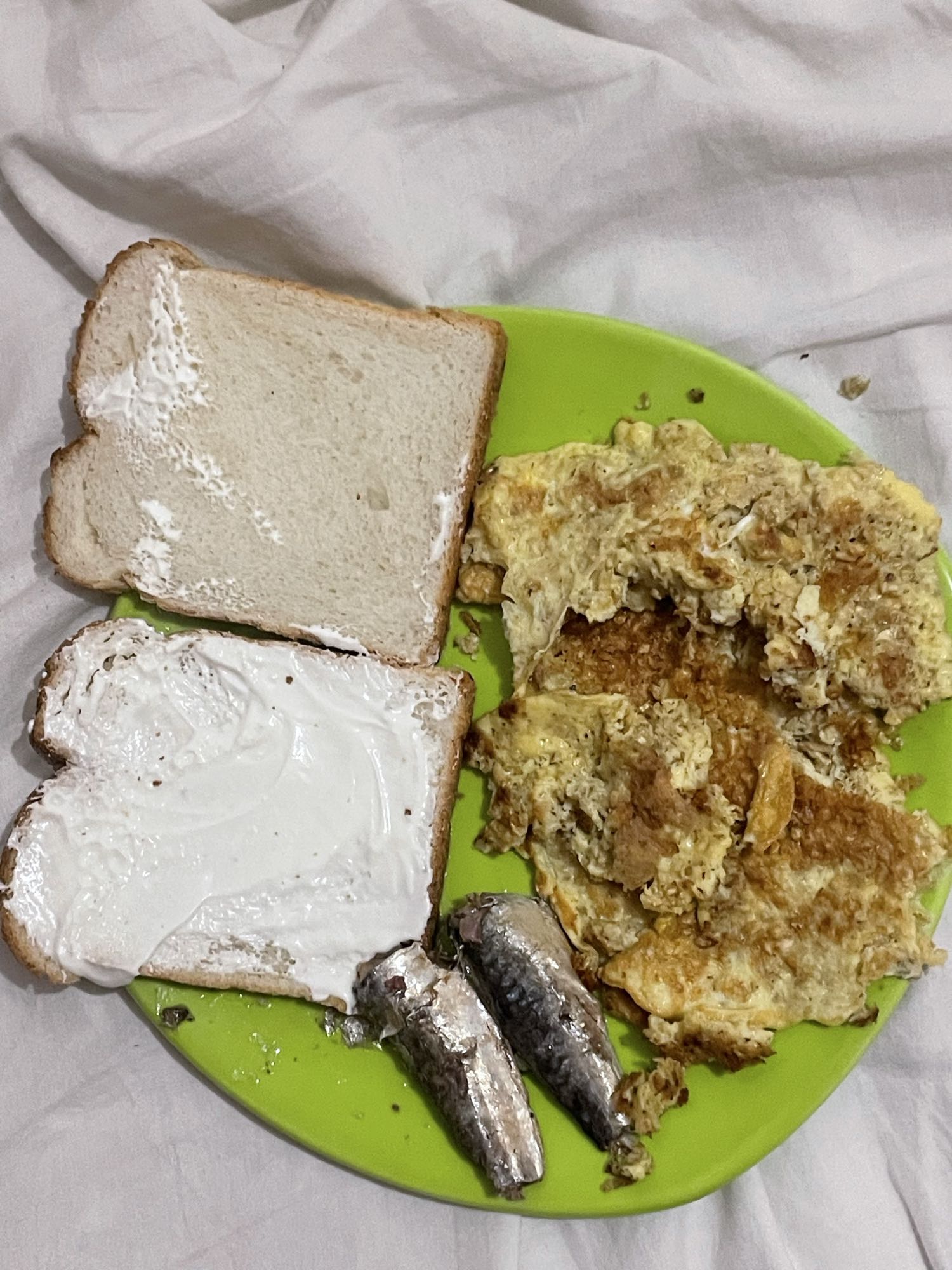 Omelette aux flocons d’avoine et sardines