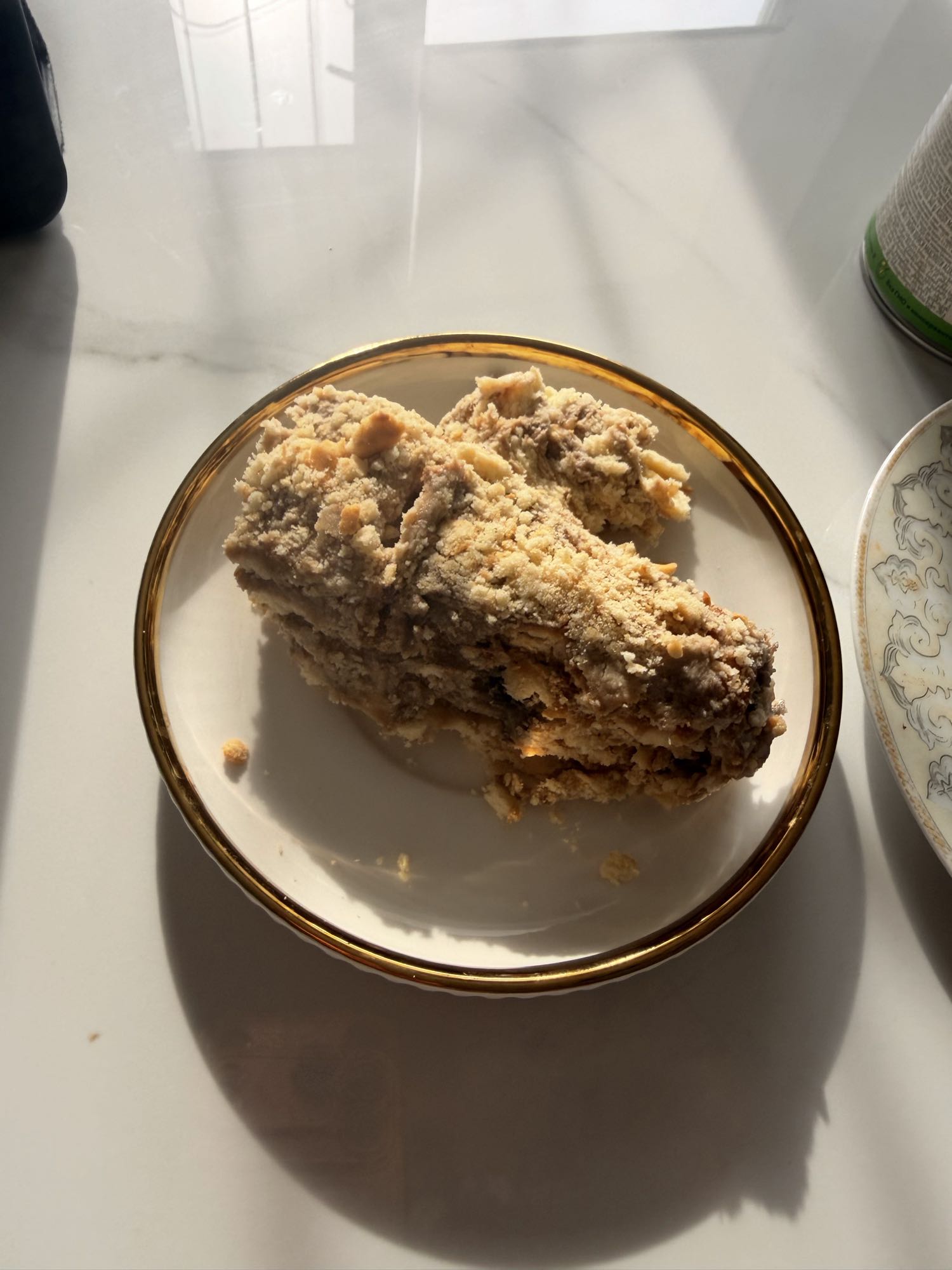 Пирог из топленого печенья, бананов и греческого йогурта