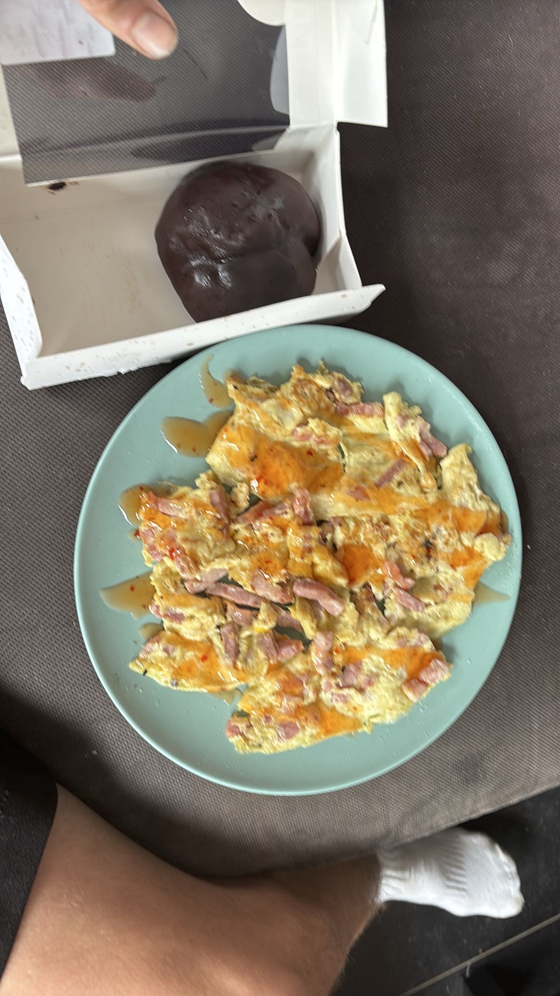 Omelet met donut