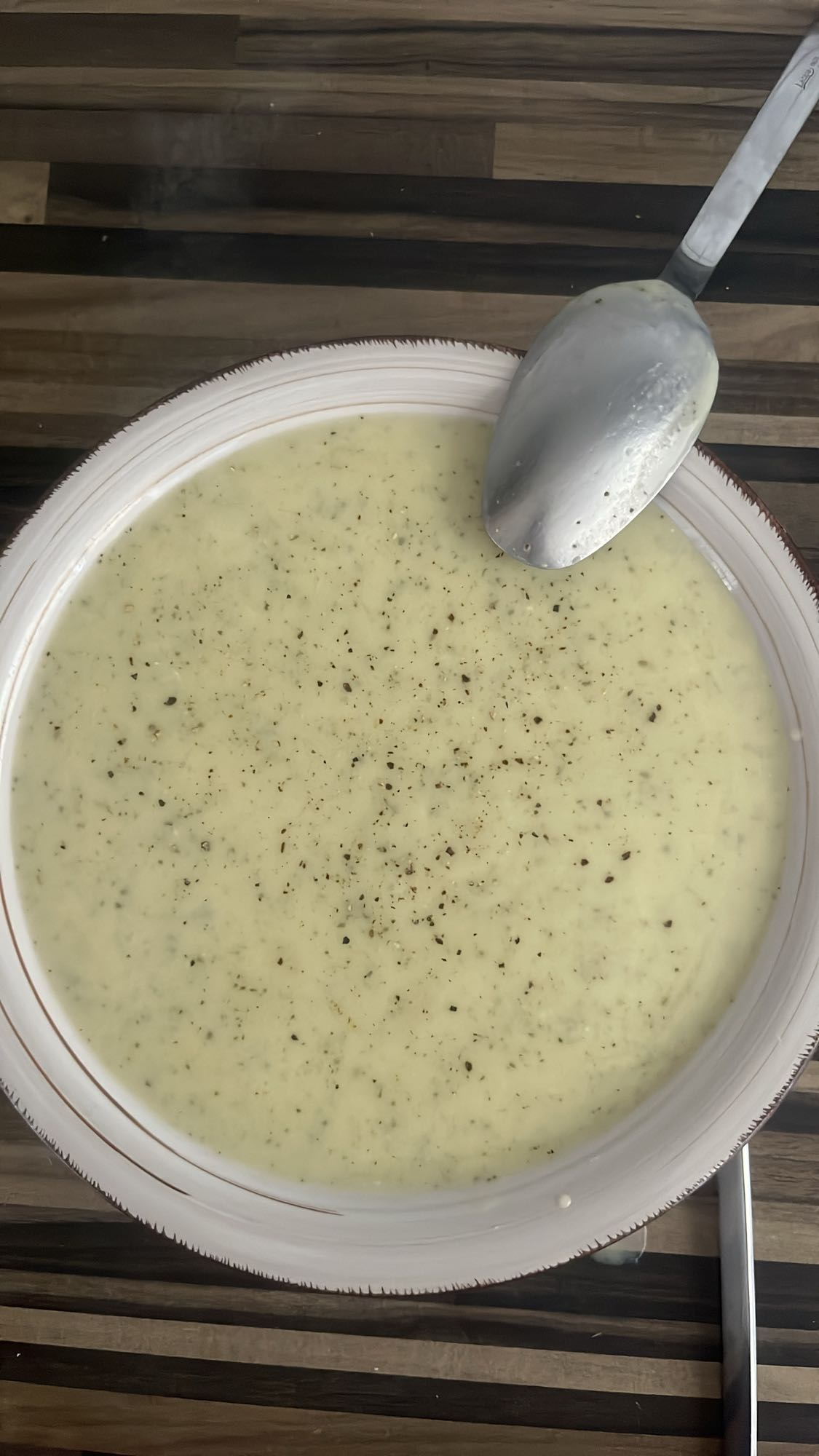 sopa cremosa de calabacín