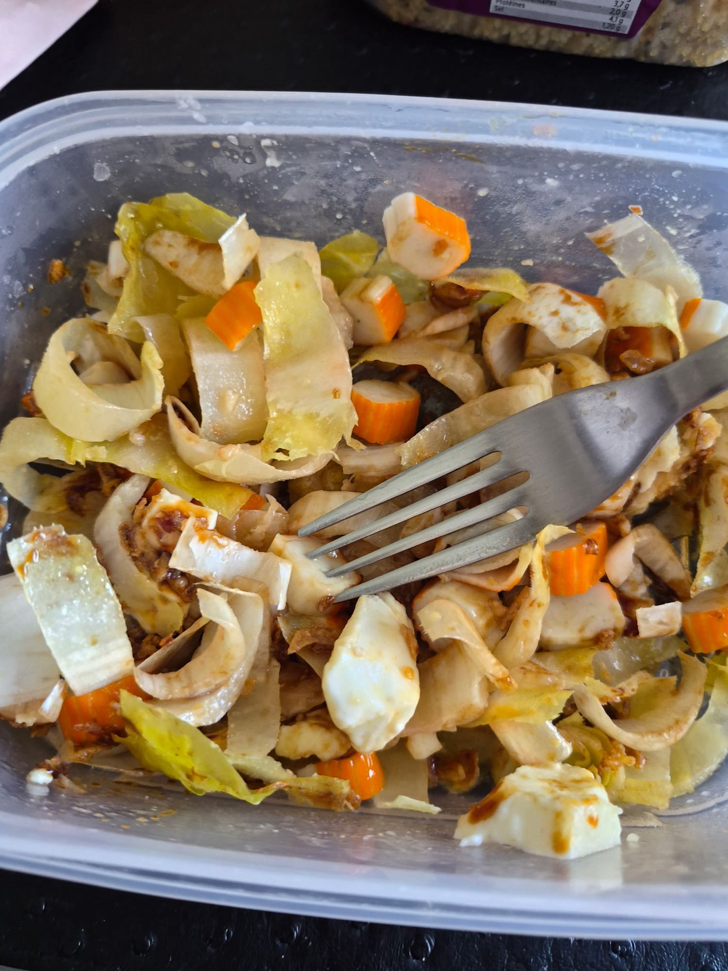 Salade d'endives et légumes sautés