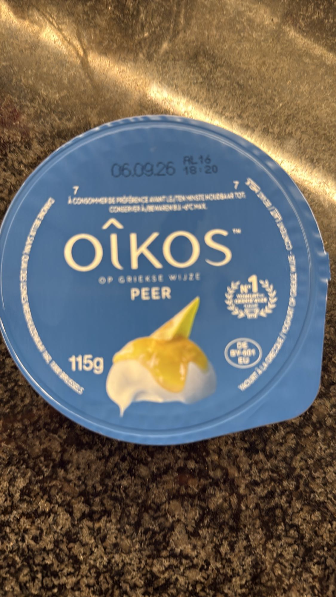 Griekse yoghurt peer