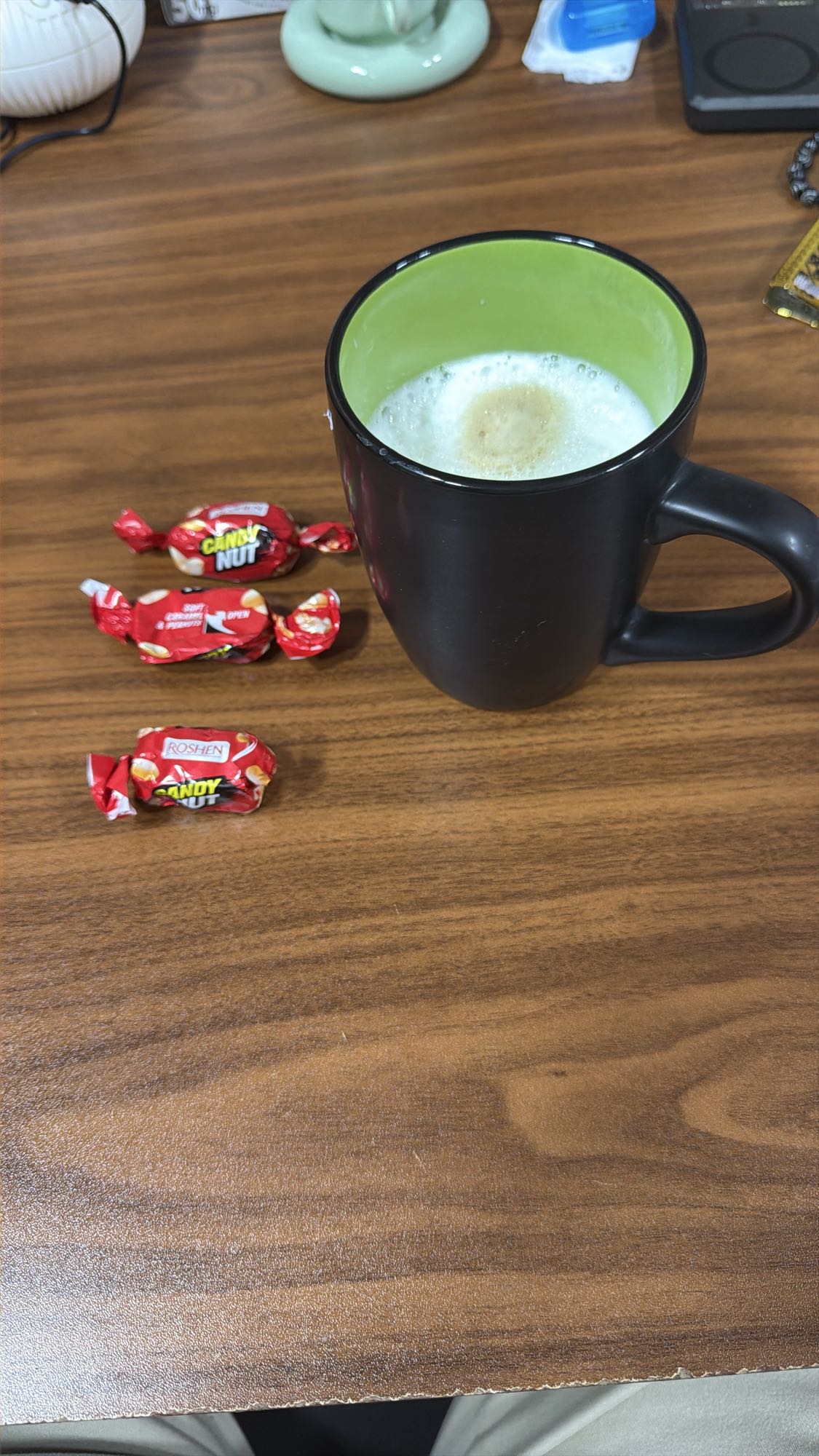 Coffee with Nut Candy