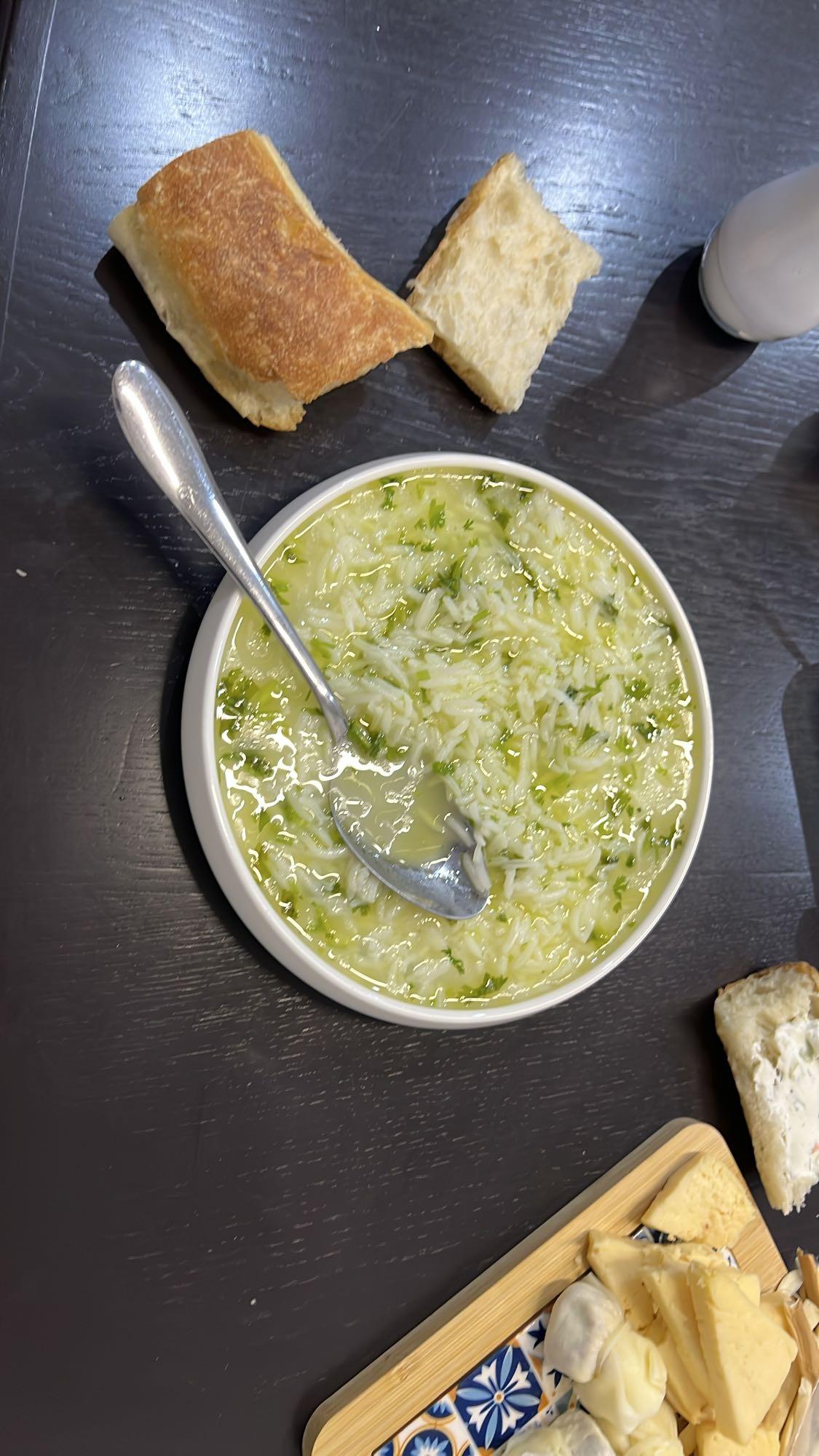 հավով բրնձով ապուր