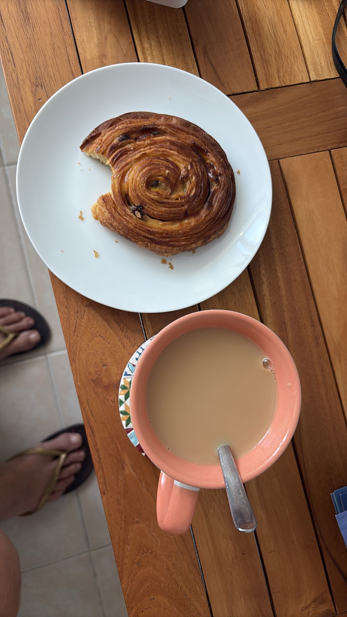 Pastry and Milk Tea