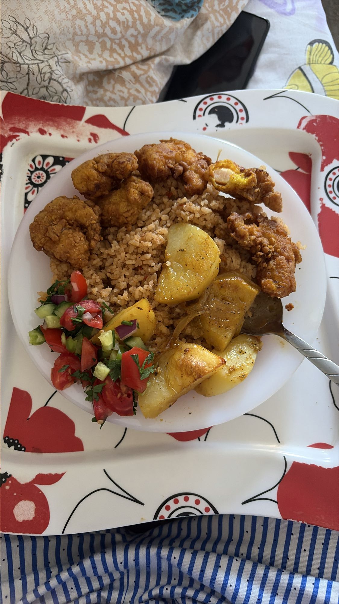 Fried Shrimp Rice Plate