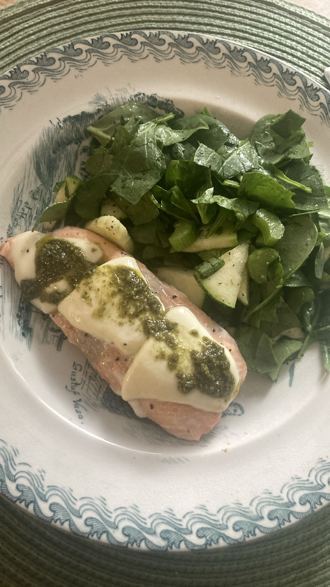 Lax med mozzarella