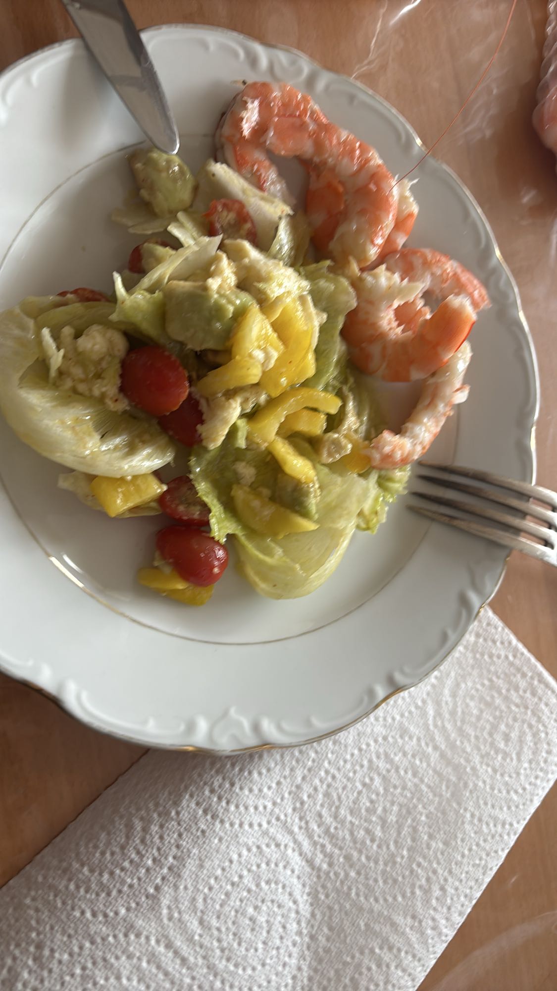 Salade crevettes mozzarella