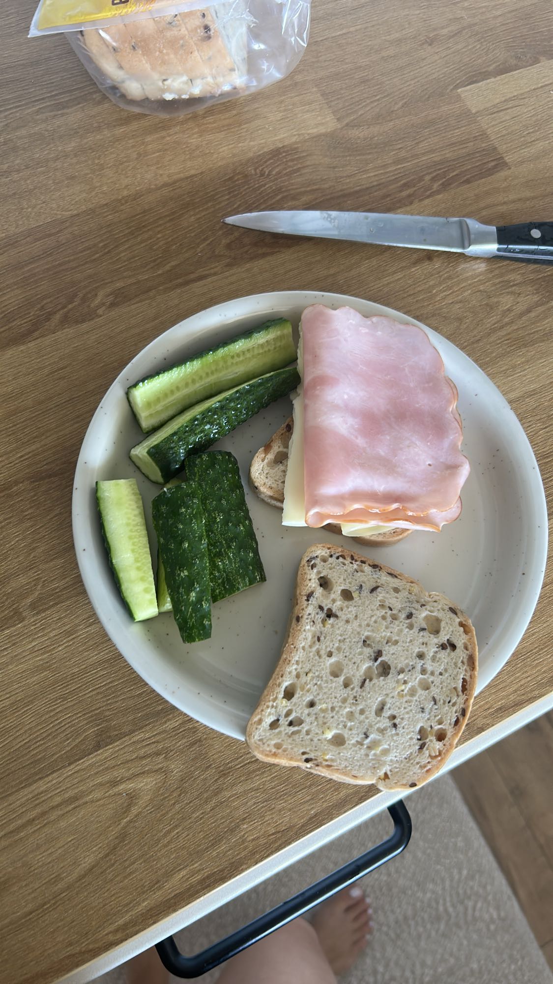 Ham Cheese Bread Plate