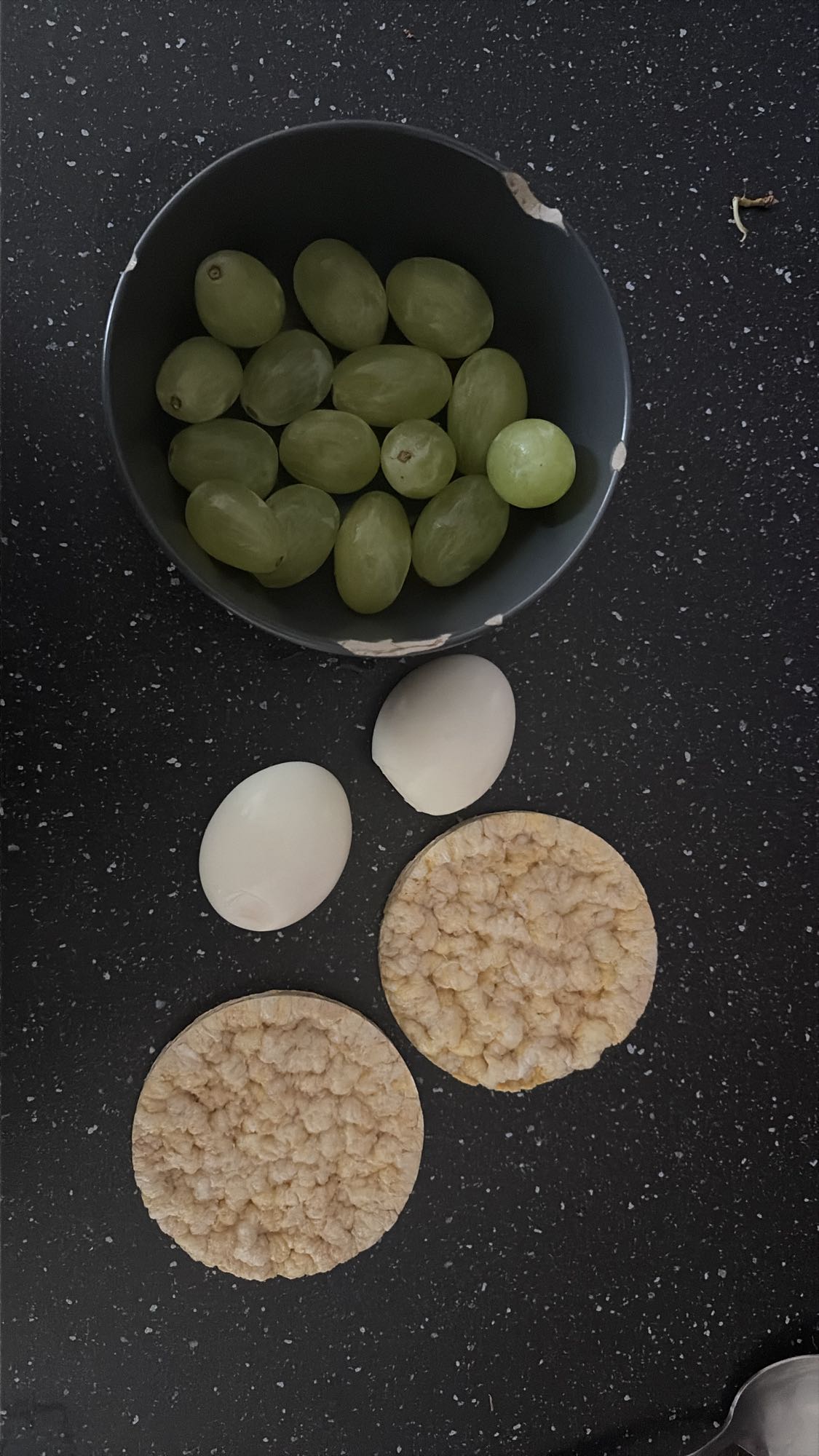Eggs Grapes Rice Cakes