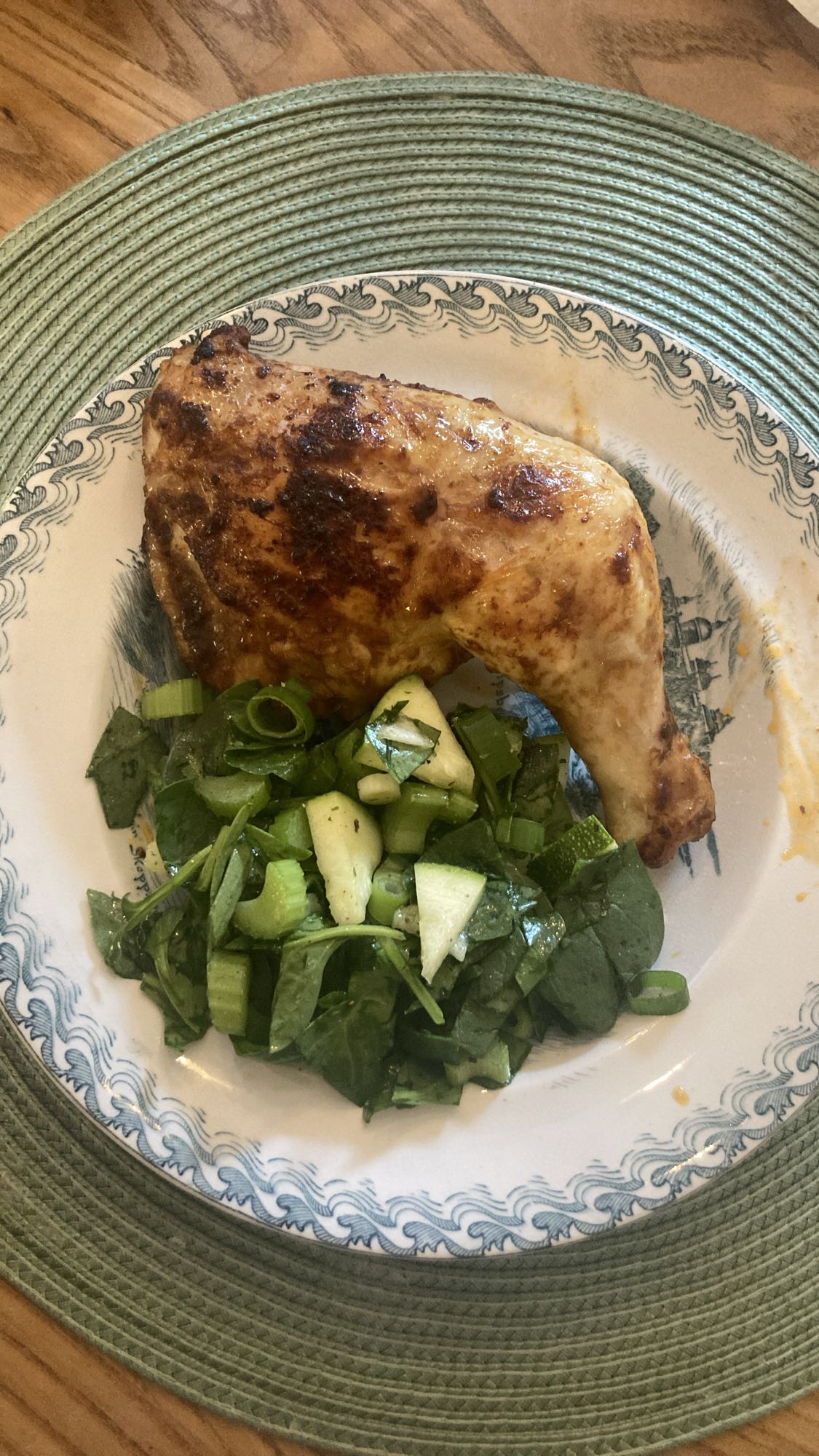 Kyckling med grön sallad