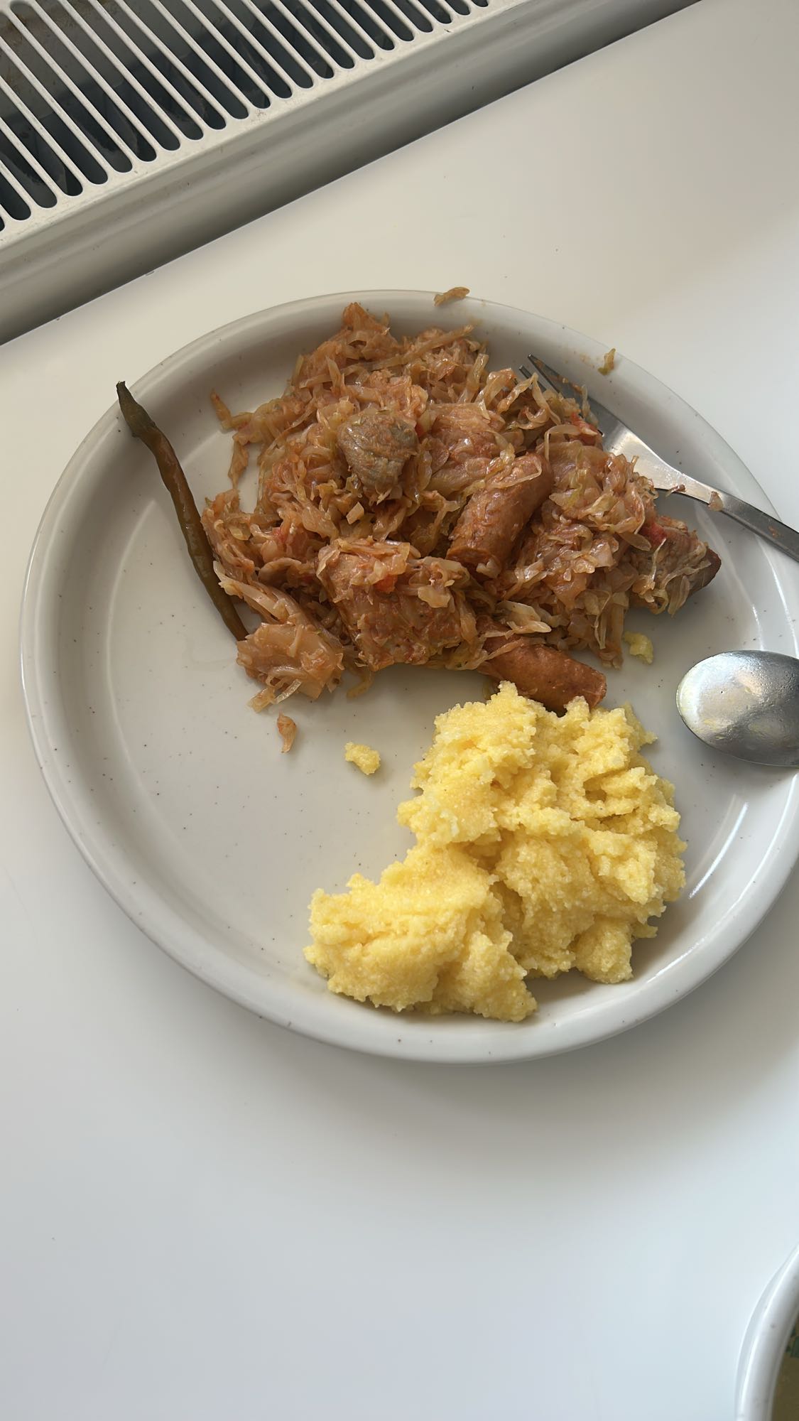 Polenta with Cabbage