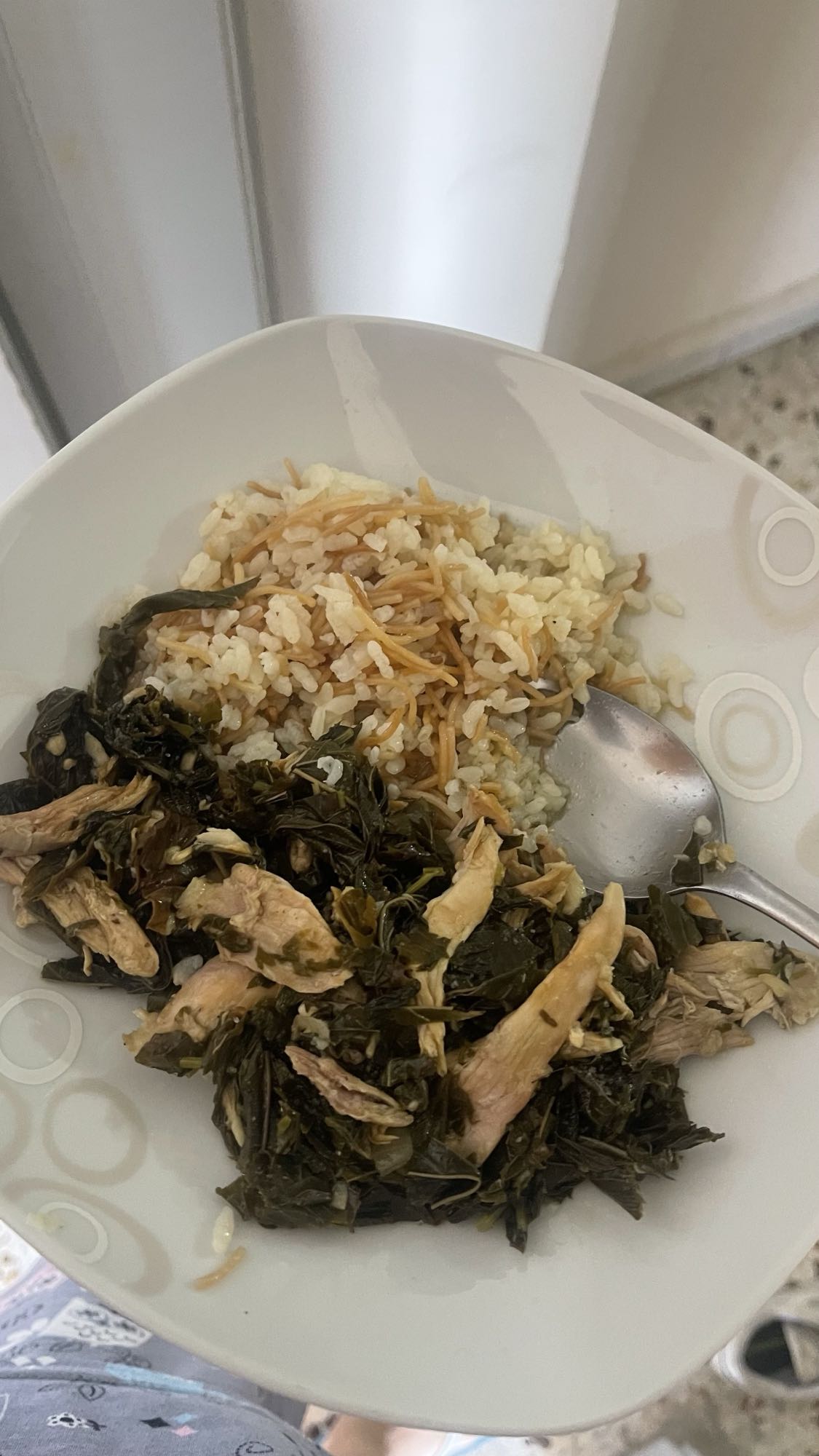 Rice Chicken Greens