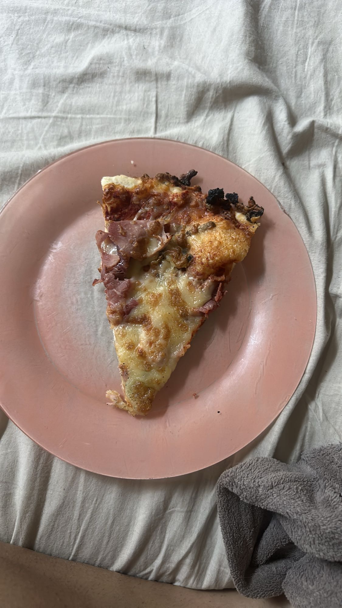 Part de pizza jambon