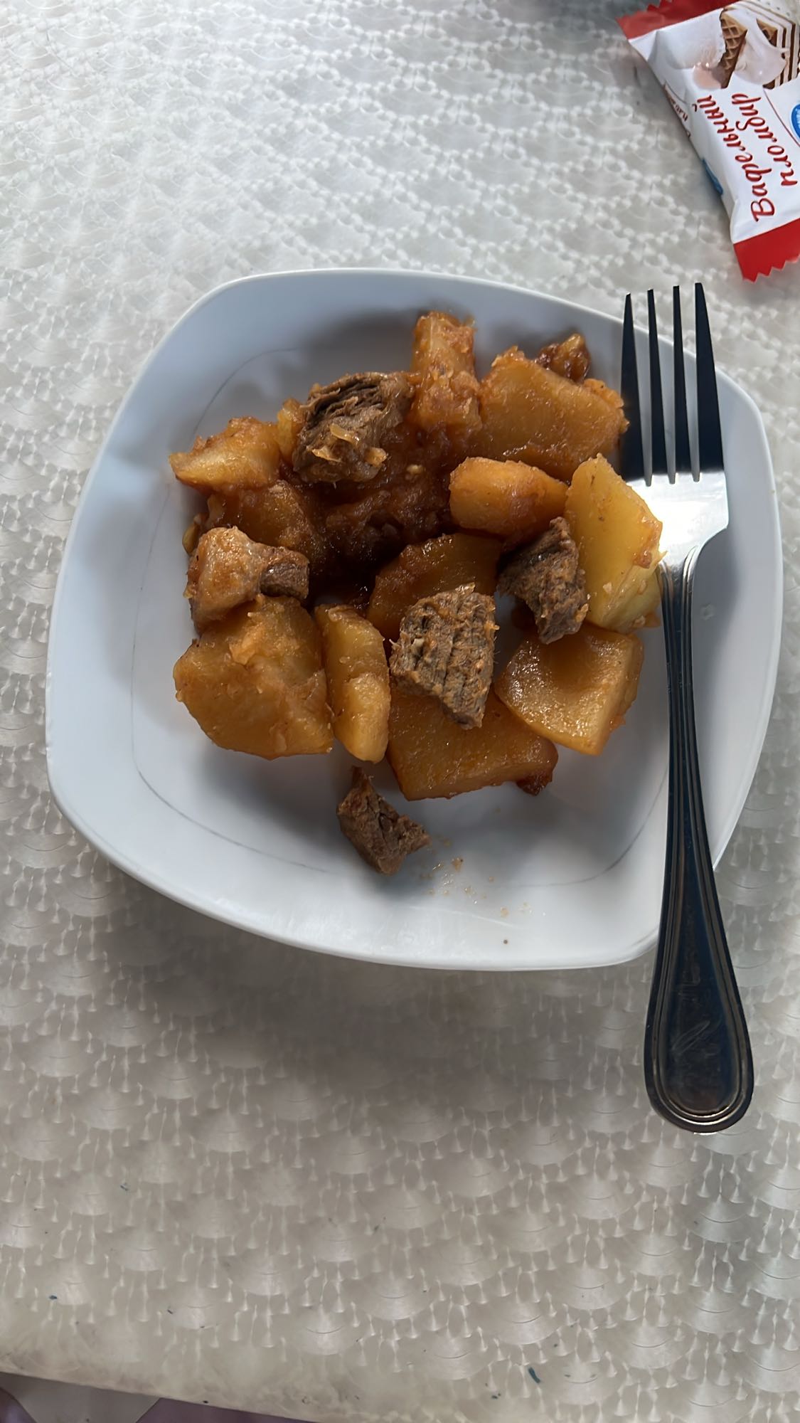 Тушеная картошка с мясом
