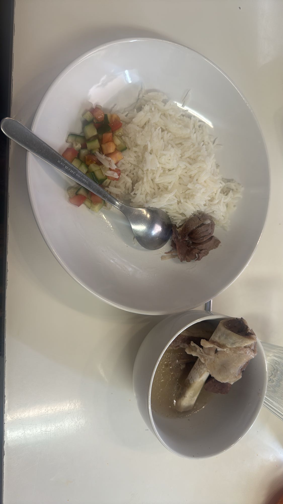 Ris med kött och soppa