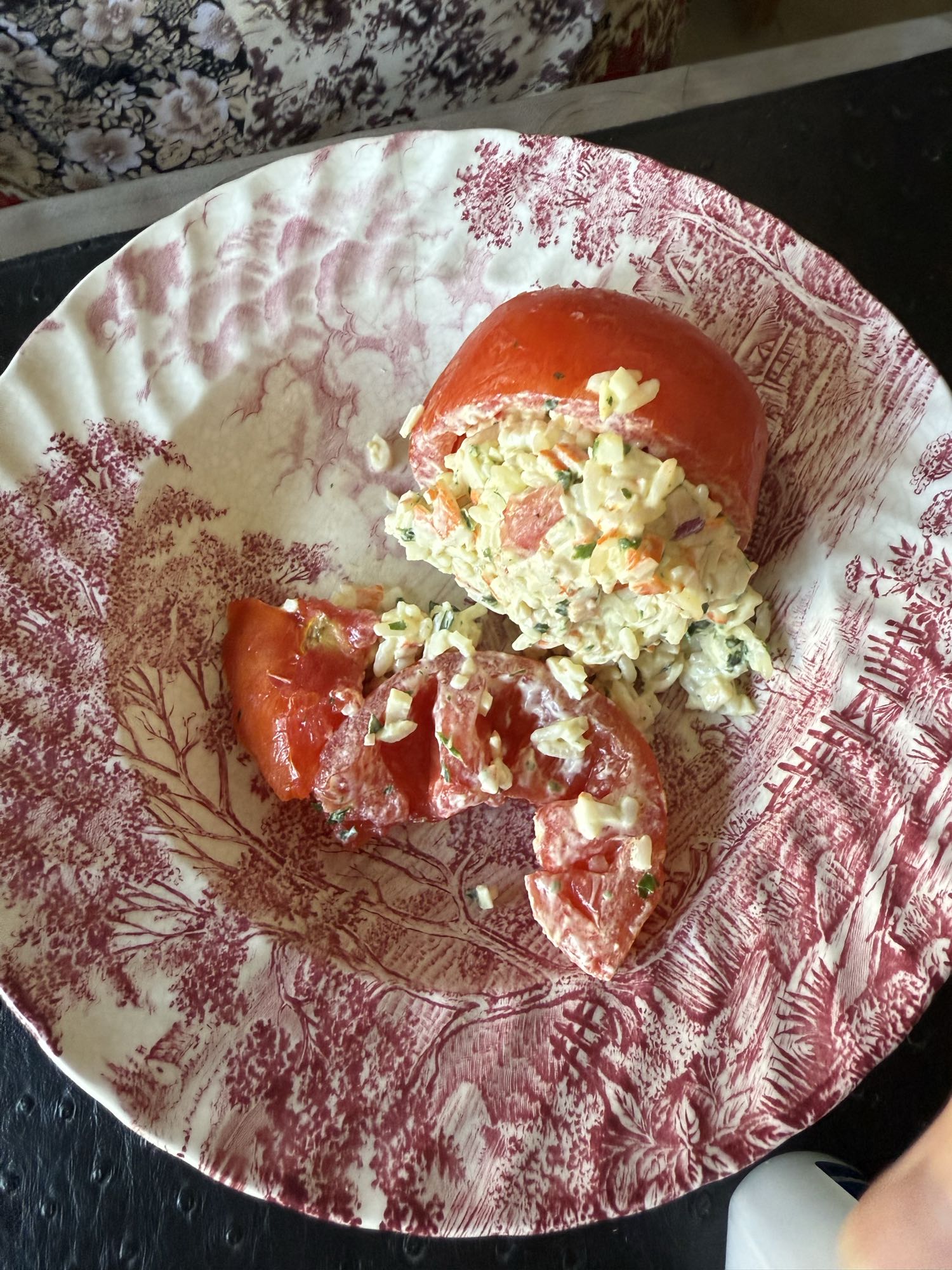 Tomate farcie salade