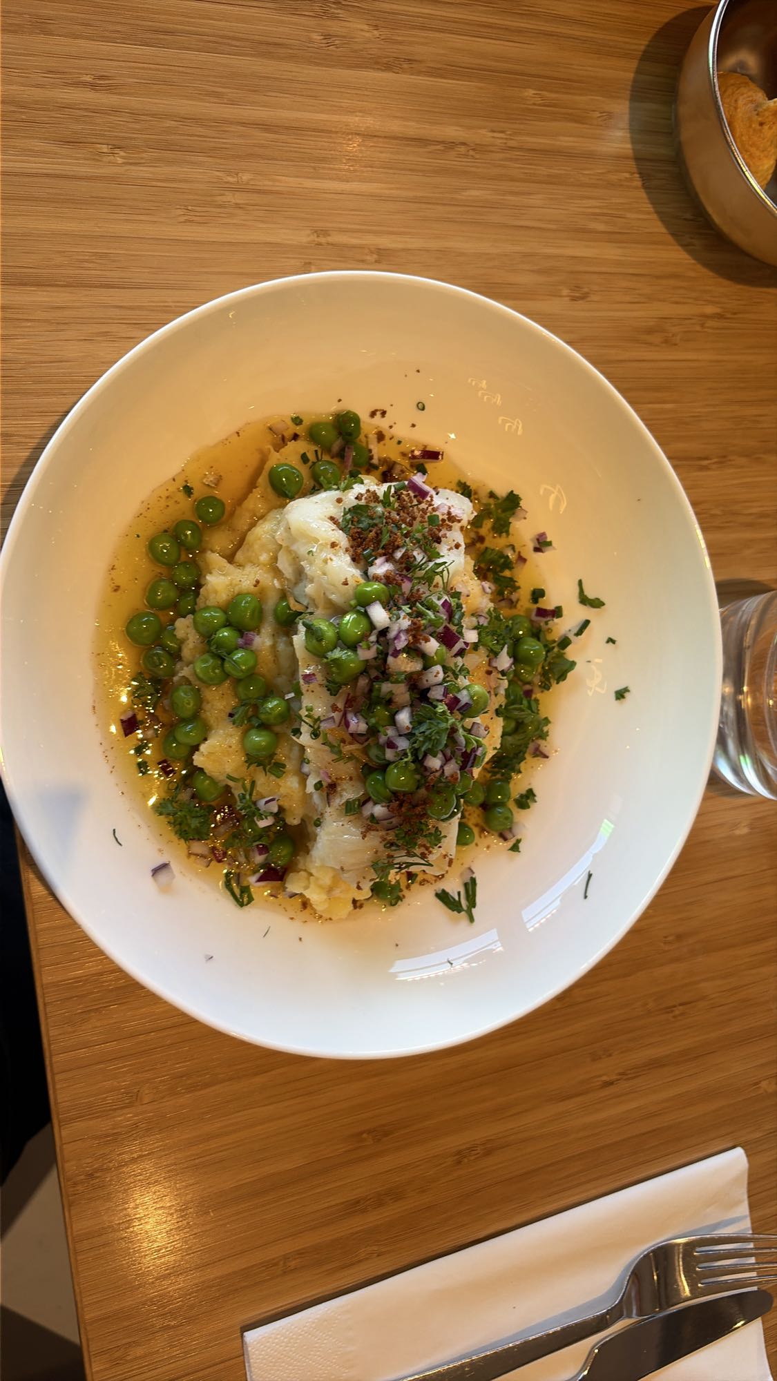 Torsk med ärtor