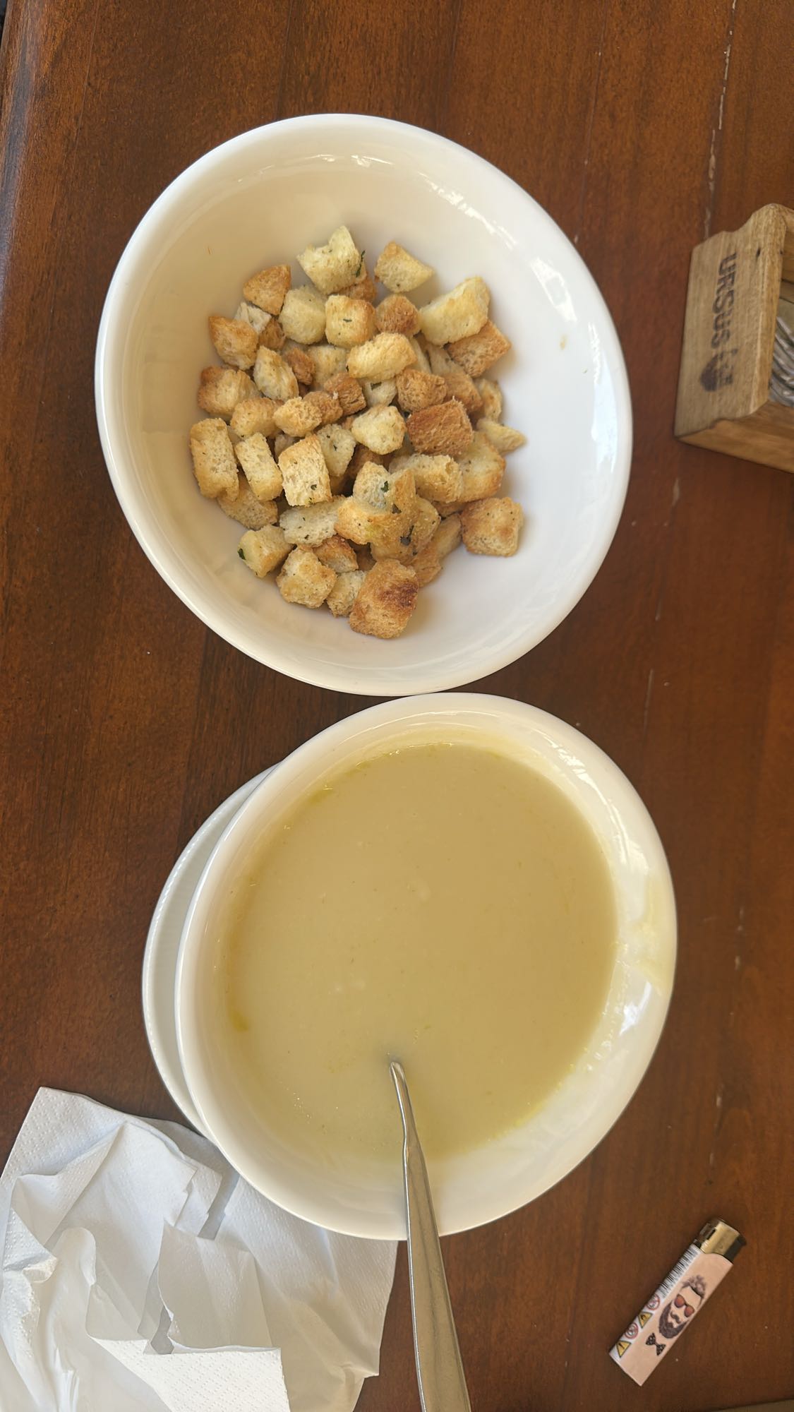 Cream Soup with Croutons