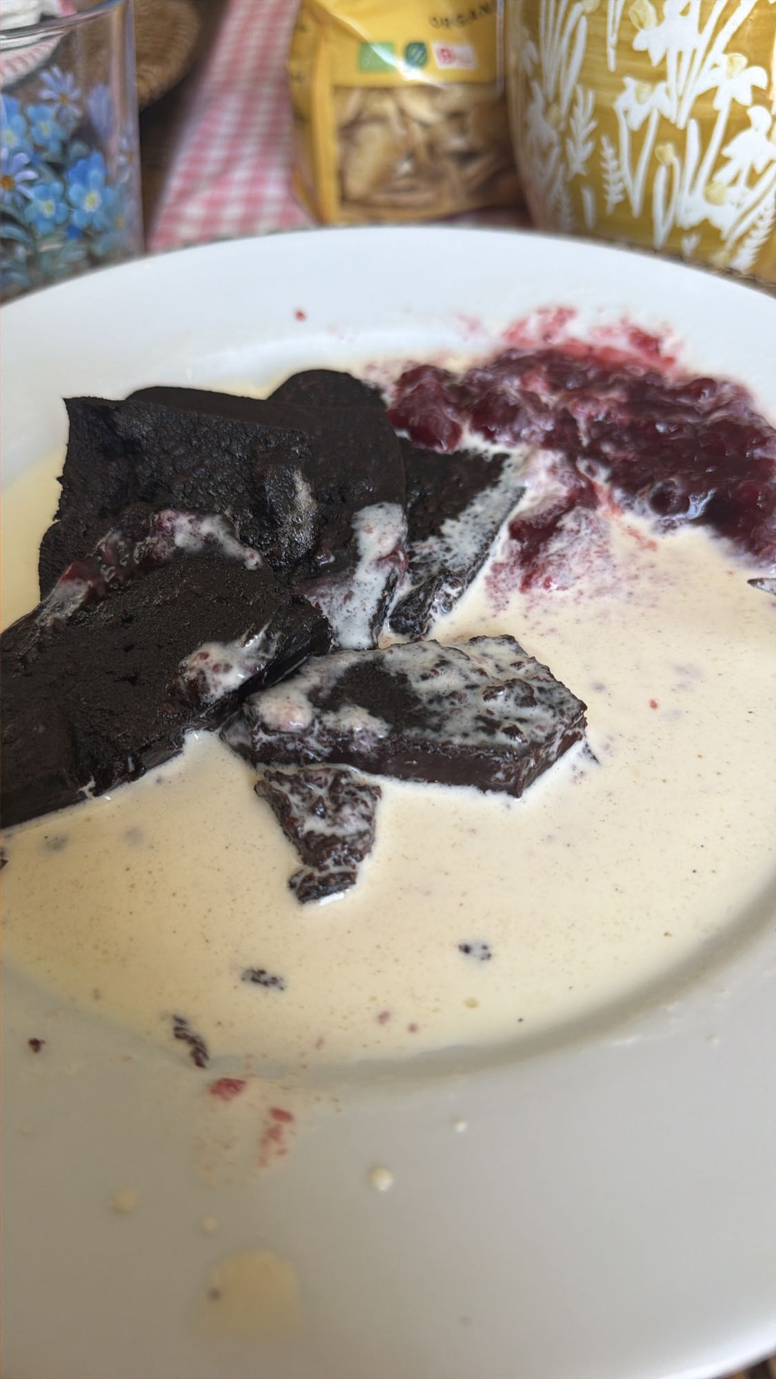 Blodpudding med grädde