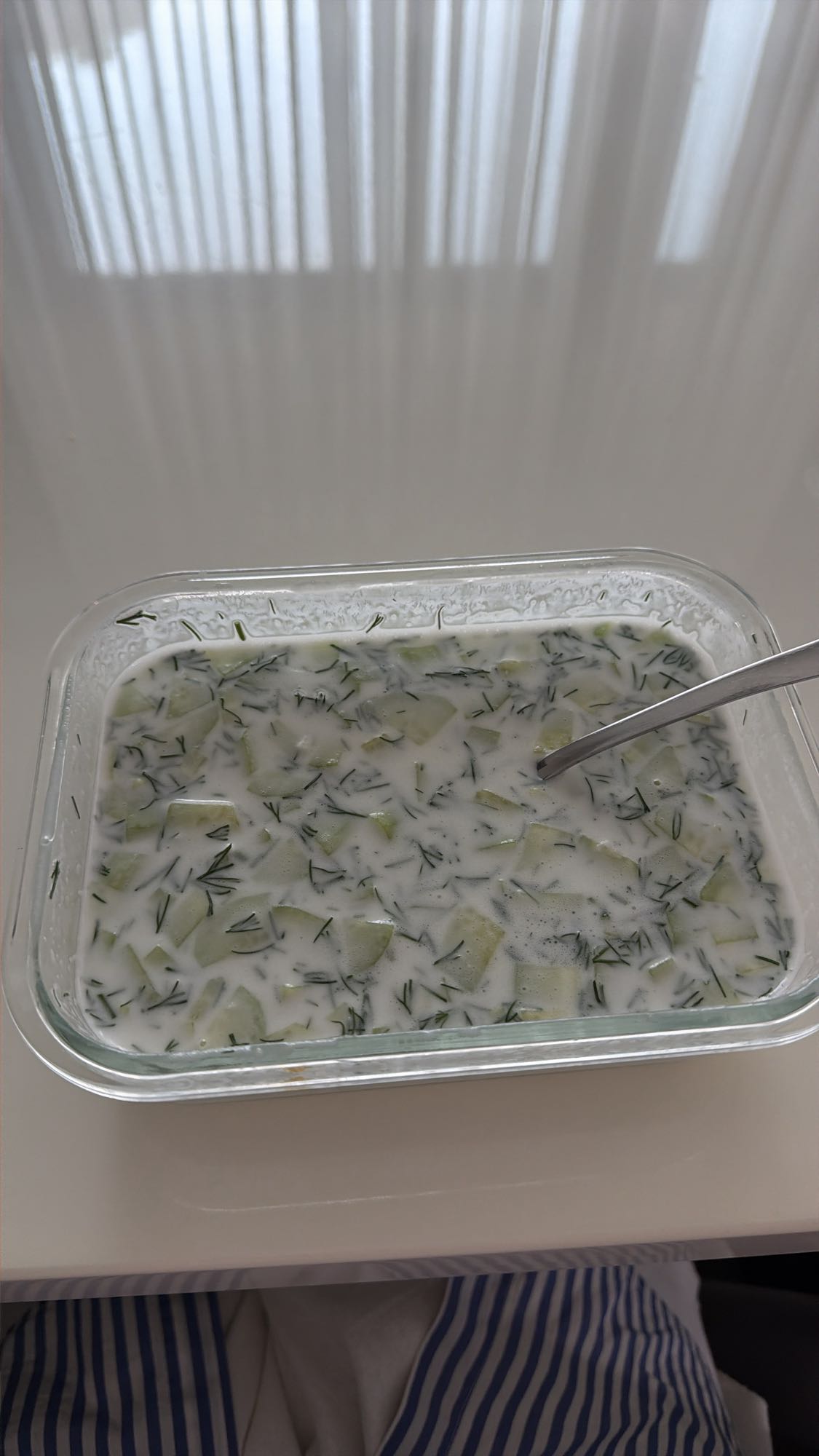 Холодный суп с огурцом