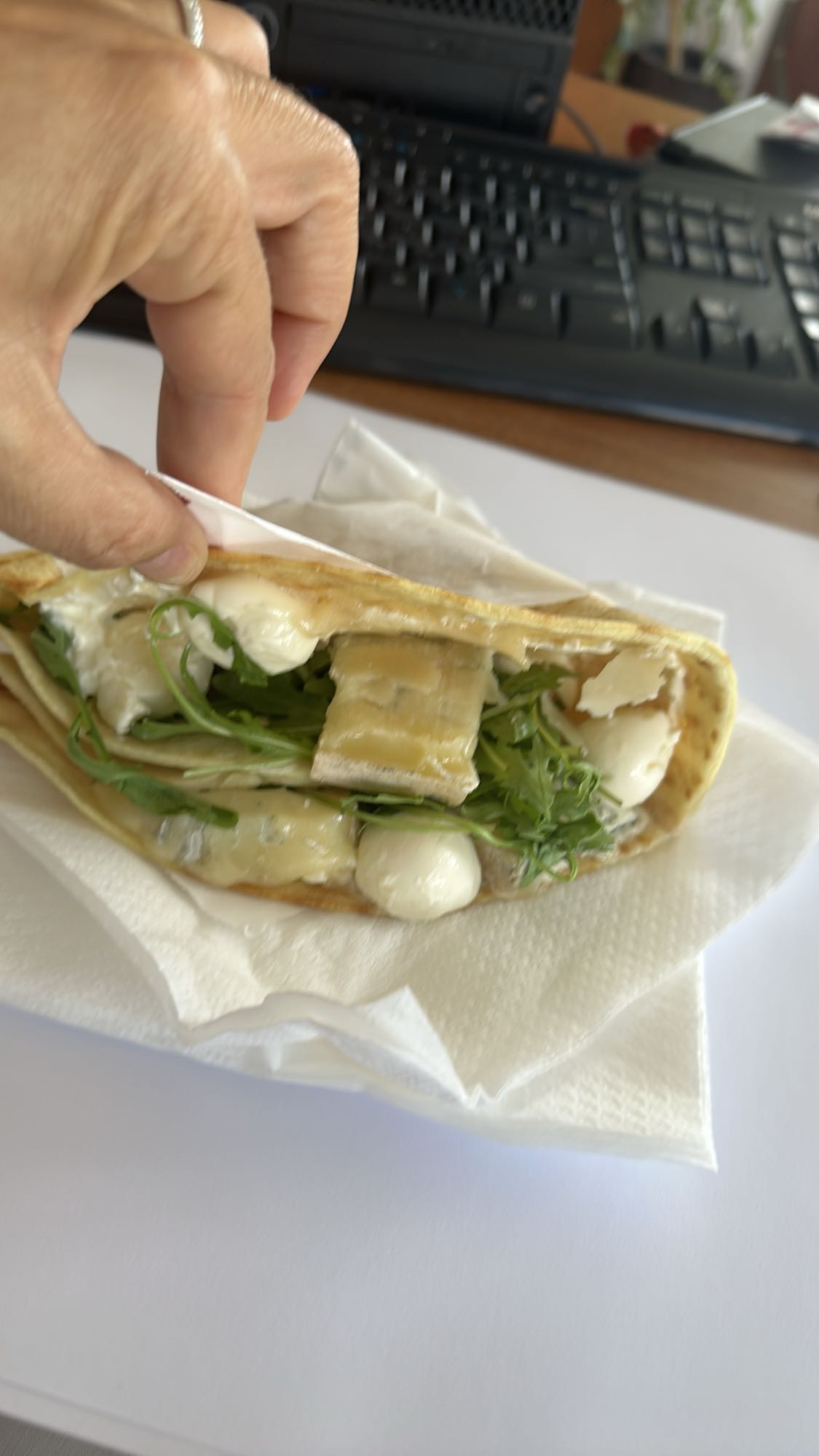Cheese Arugula Crepe
