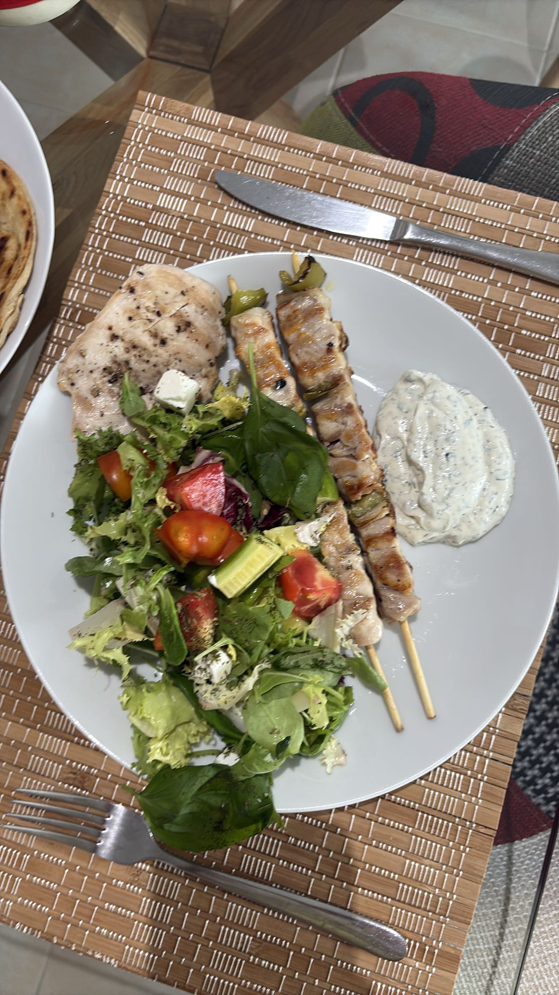 Chicken Skewers Salad