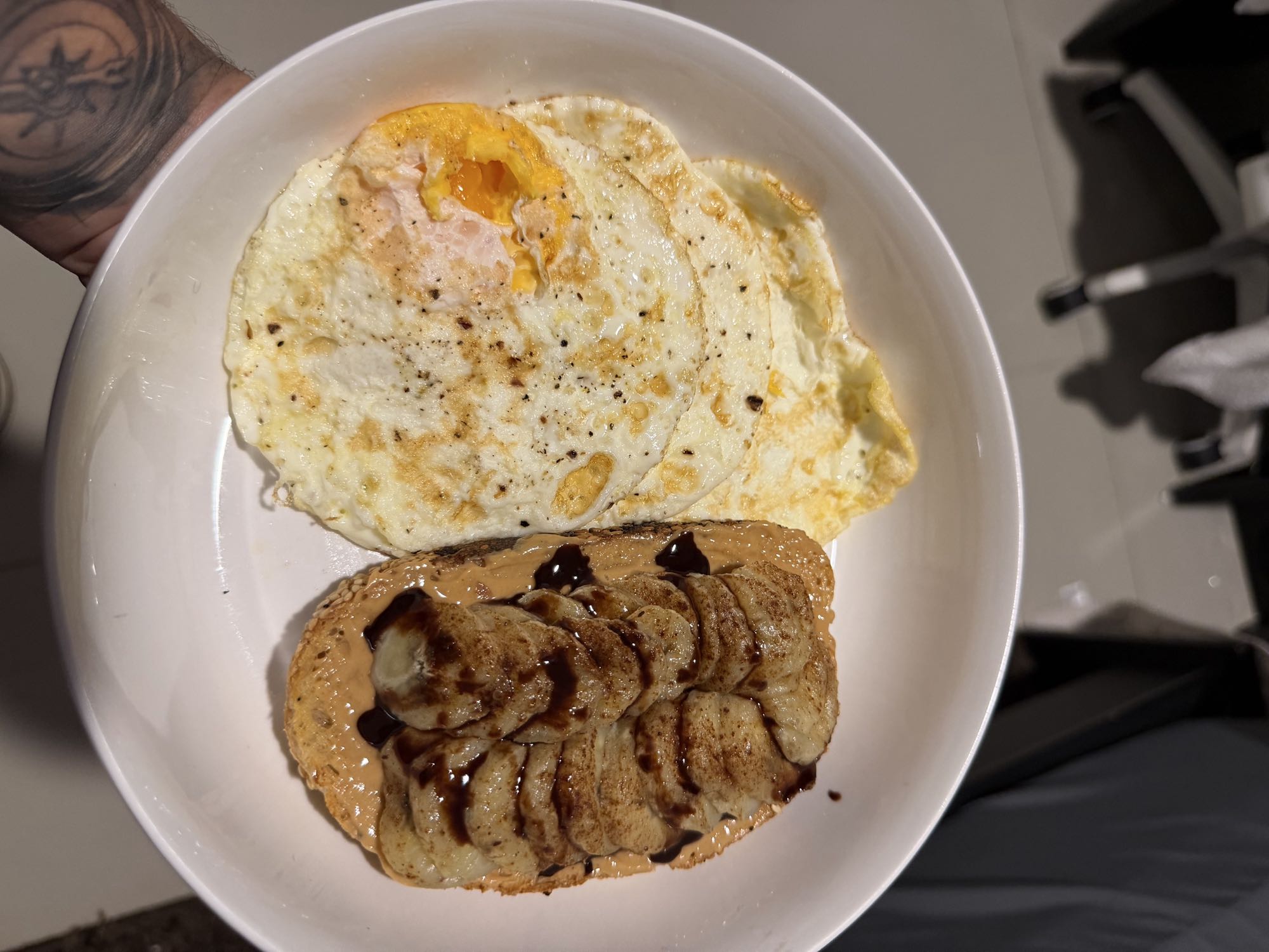 tostada con huevos