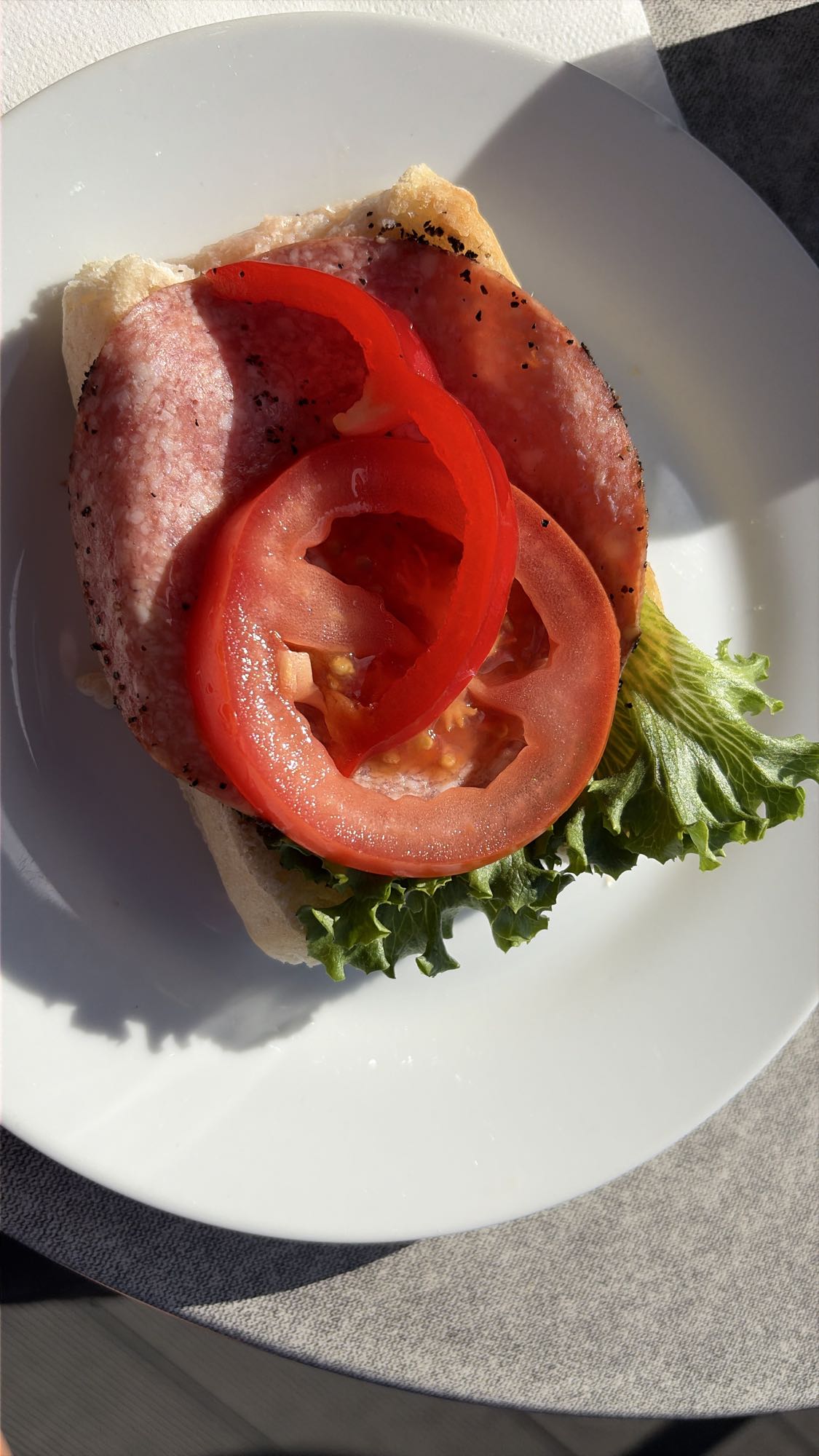 Smörgås med salami