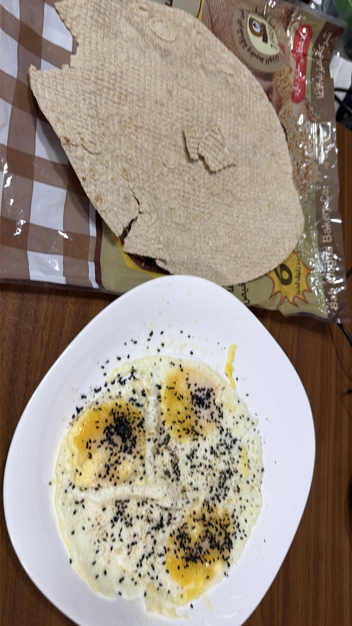 Fried Eggs with Flatbread