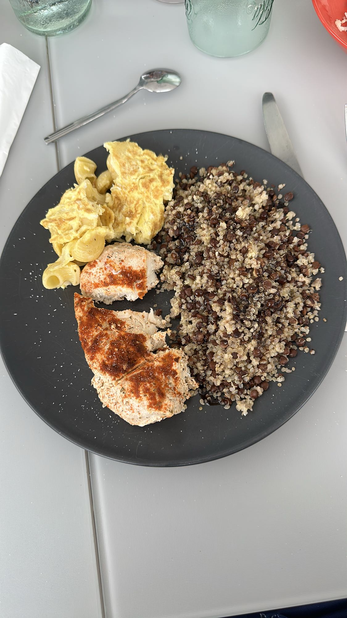 Poulet quinoa lentilles