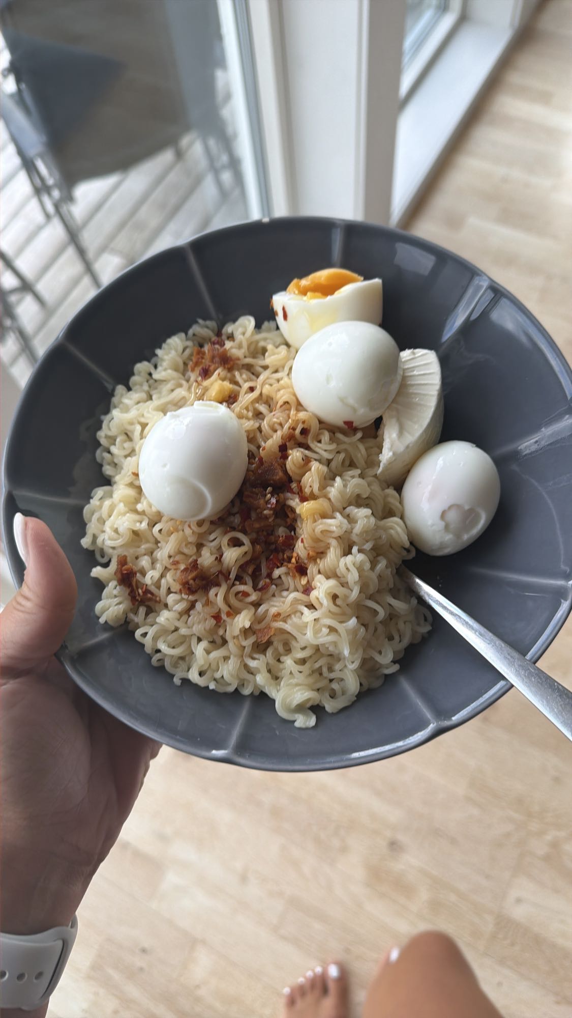 Nudlar med ägg