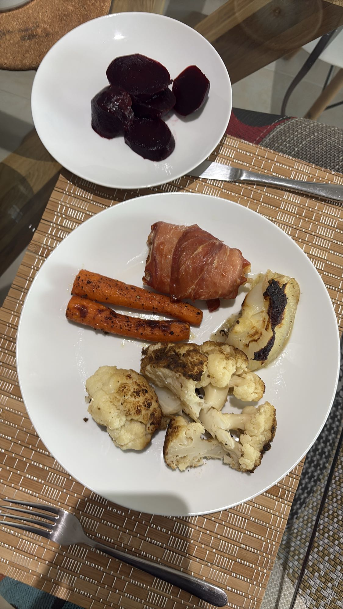 Serrano Ham Chicken Veg Plate