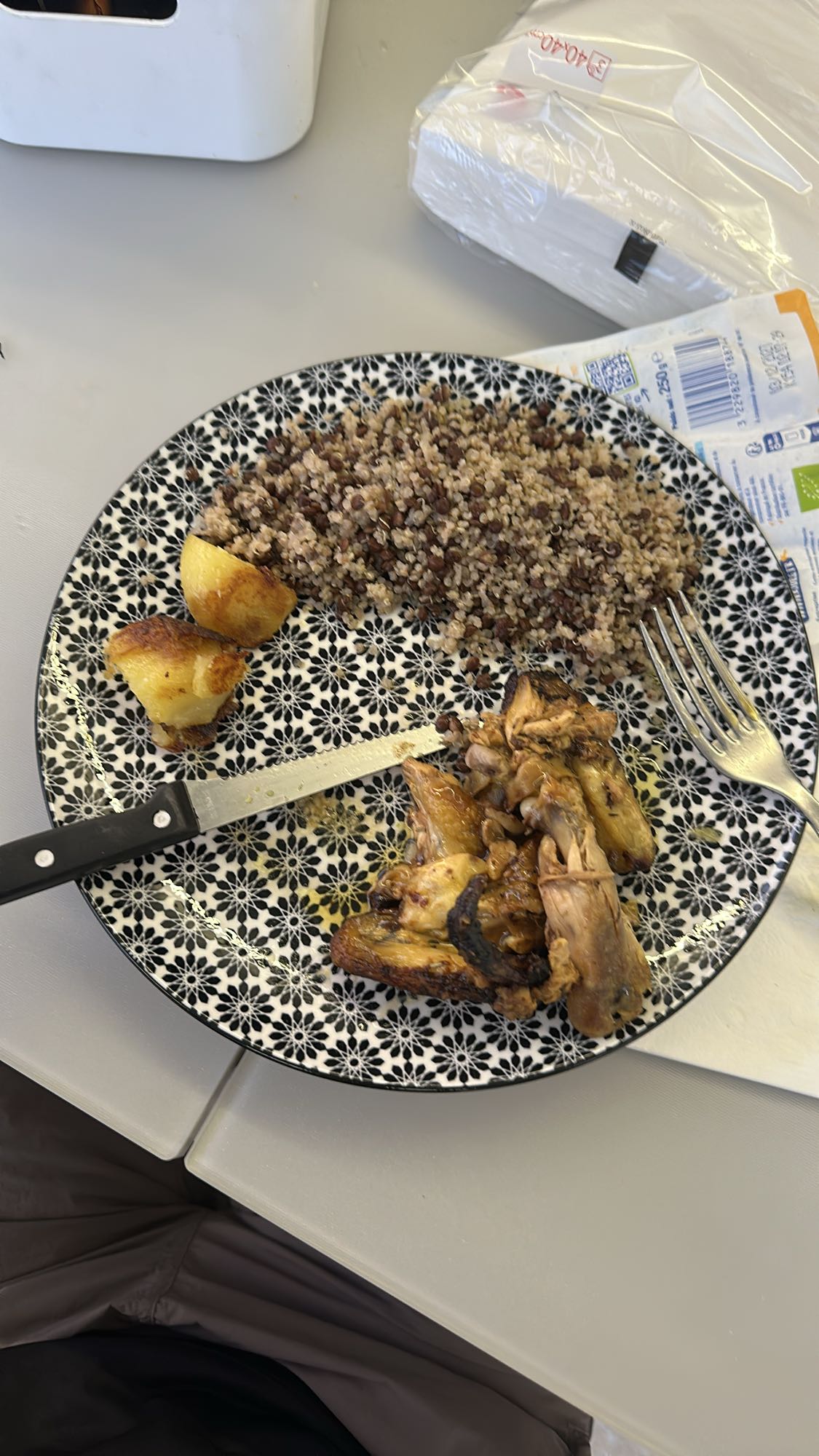 Poulet quinoa lentilles