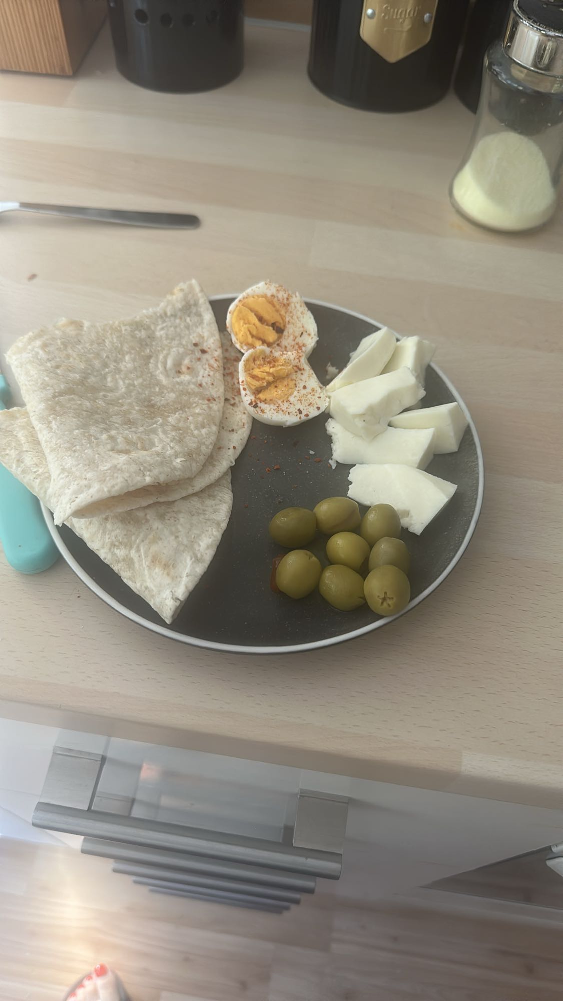 Fladenbrot mit Ei