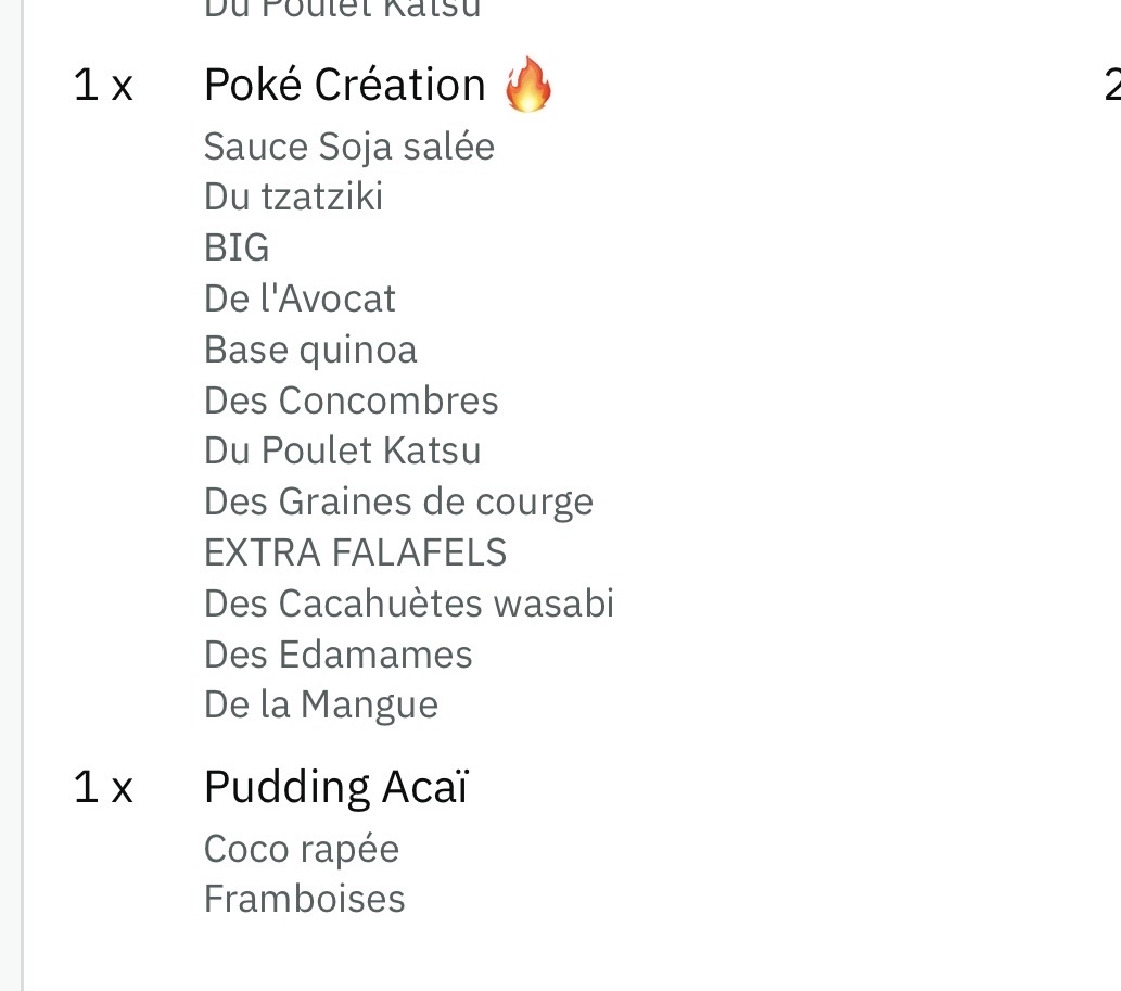 Poké quinoa katsu açaï