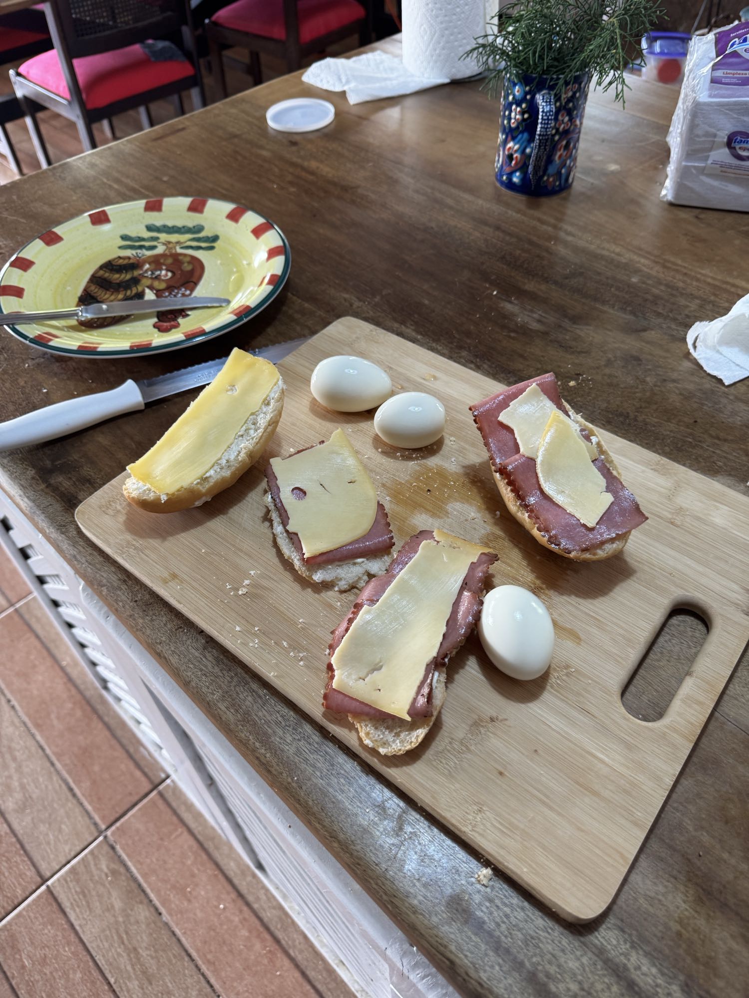 bocadillos con huevo
