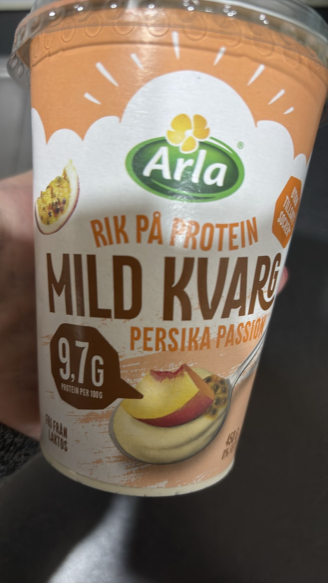 Mild kvarg persika