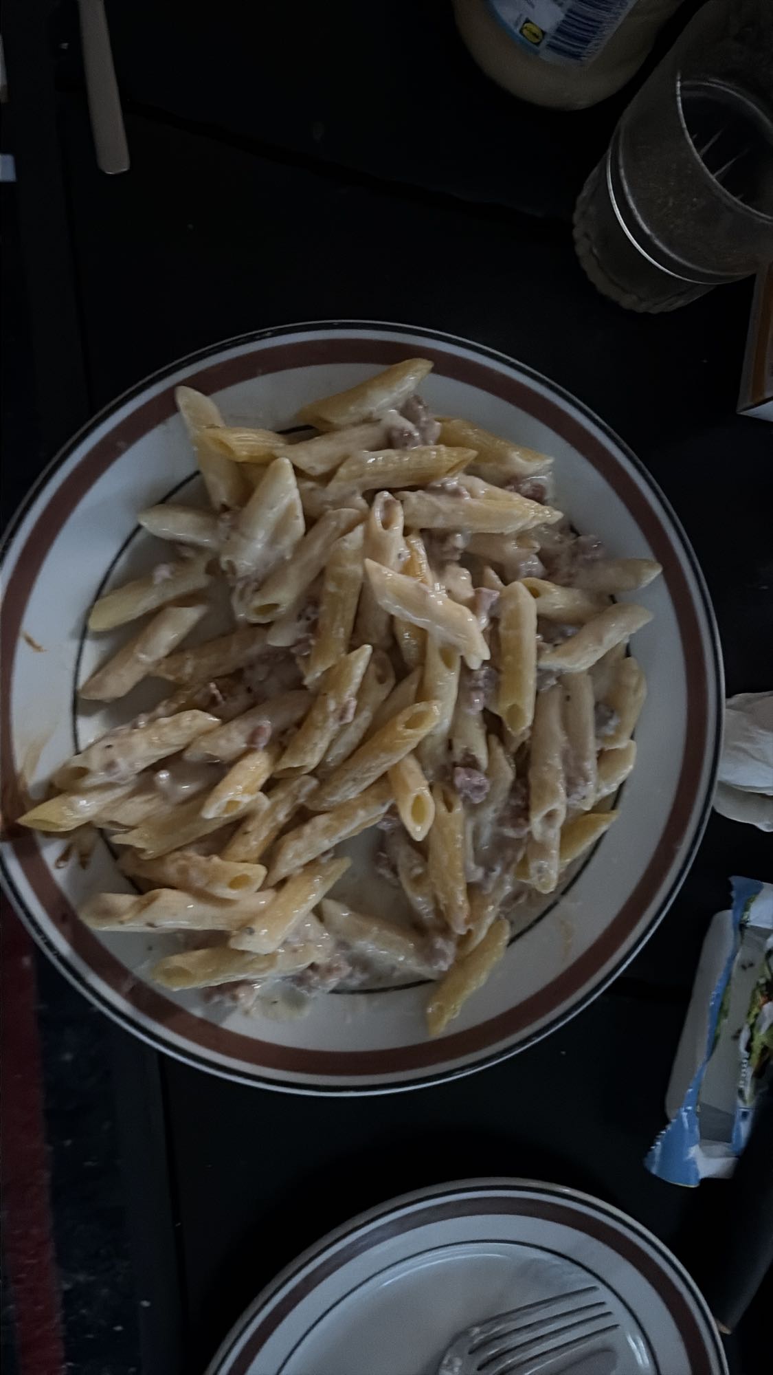Krämig penne med skinka