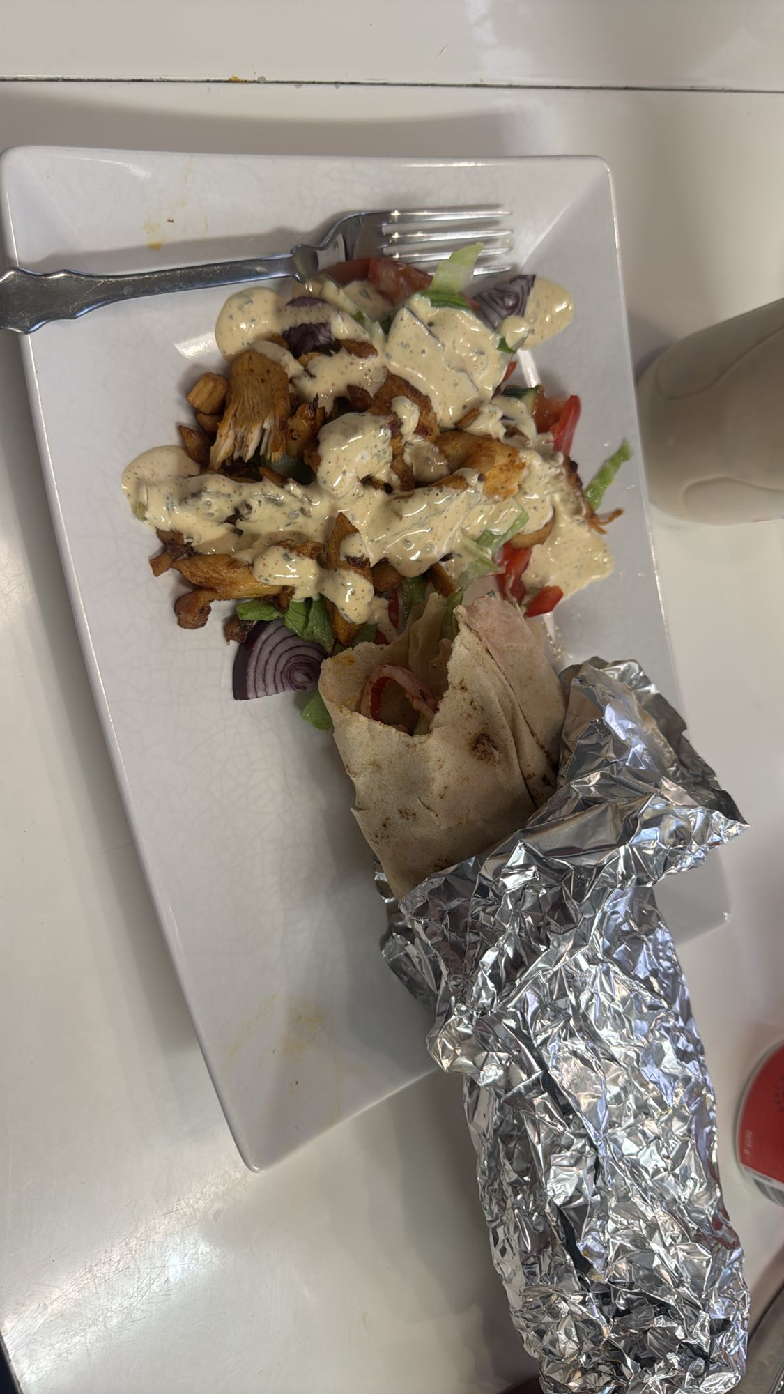 Kycklingwrap med pommes