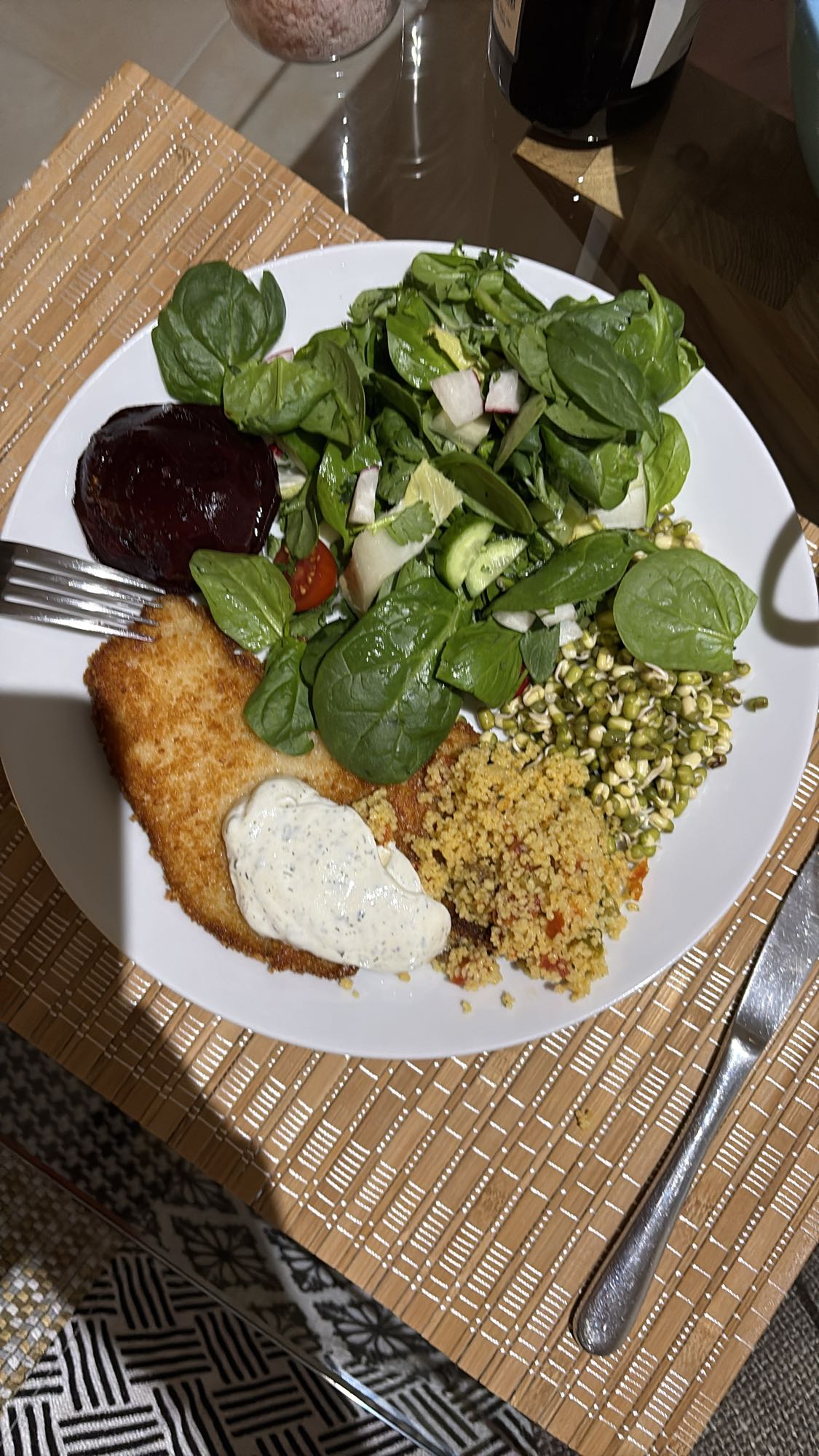 Breaded Chicken Salad Plate