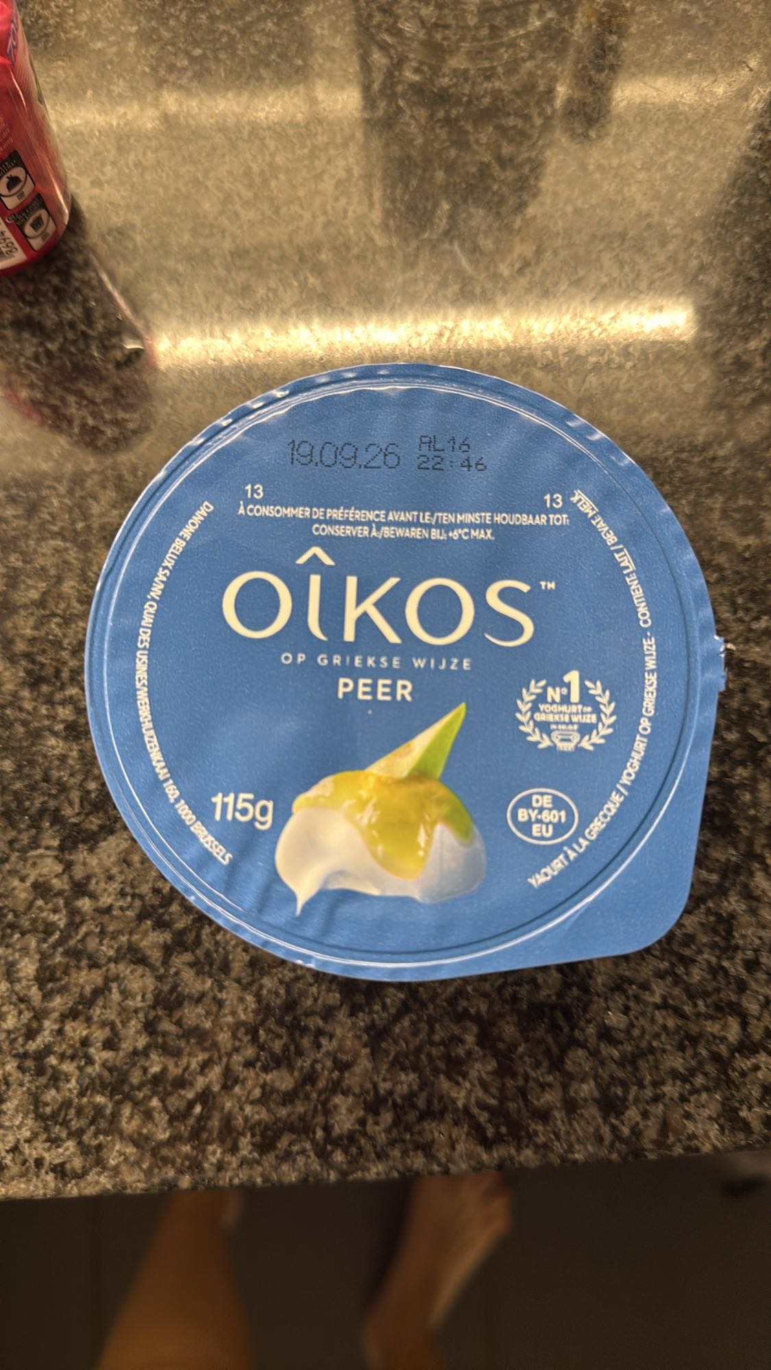 Griekse yoghurt peer