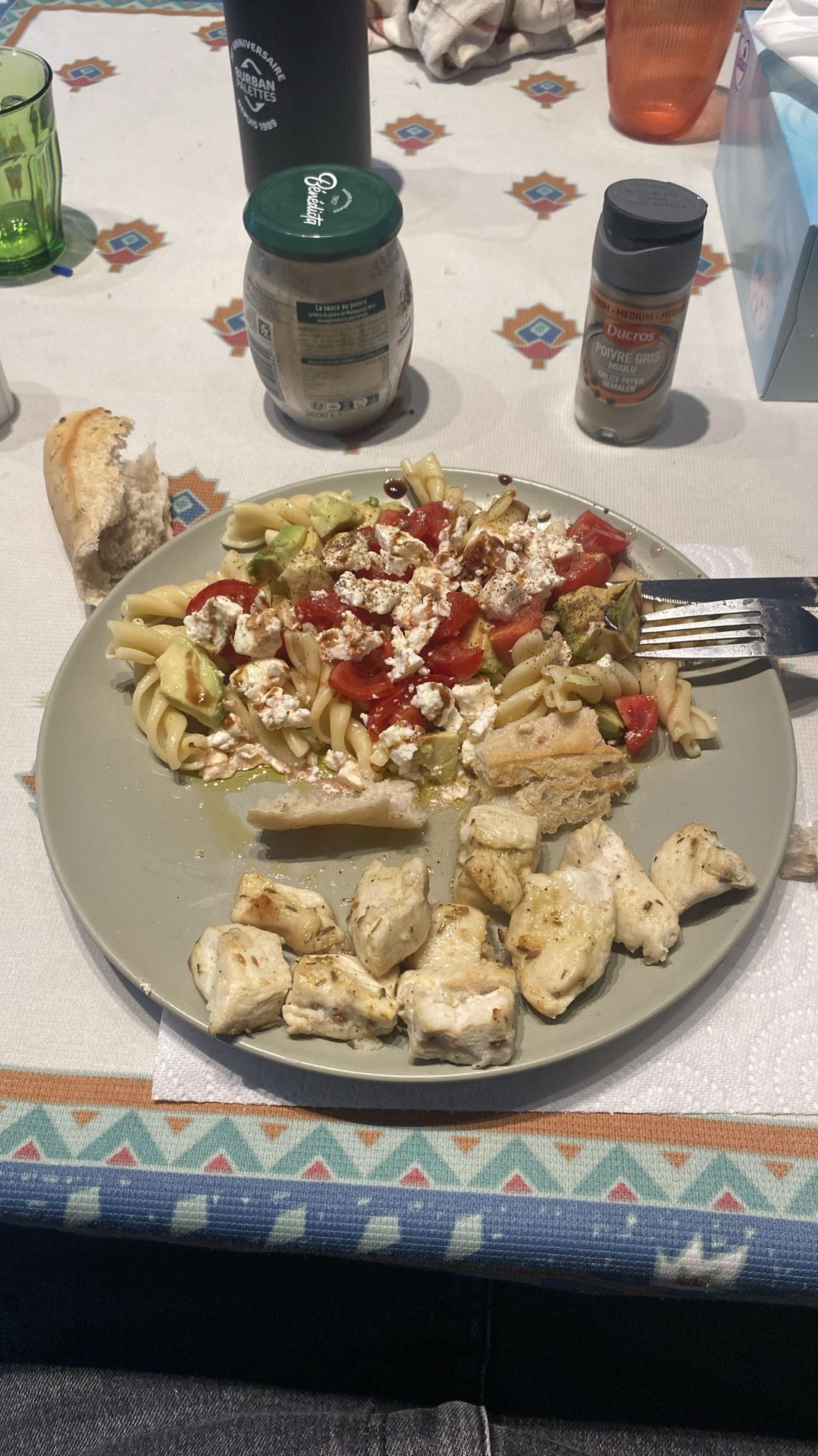 Pâtes poulet feta