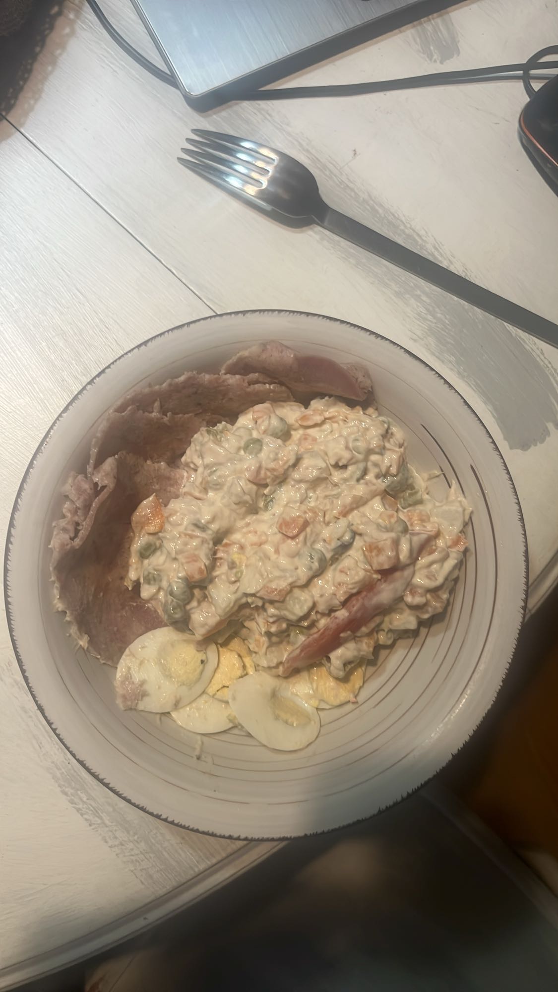 ensalada rusa con jamon
