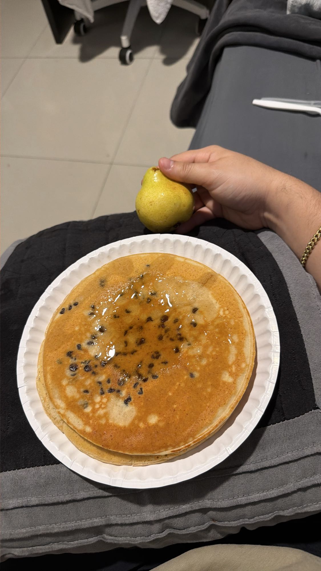 pancake de proteina con pera