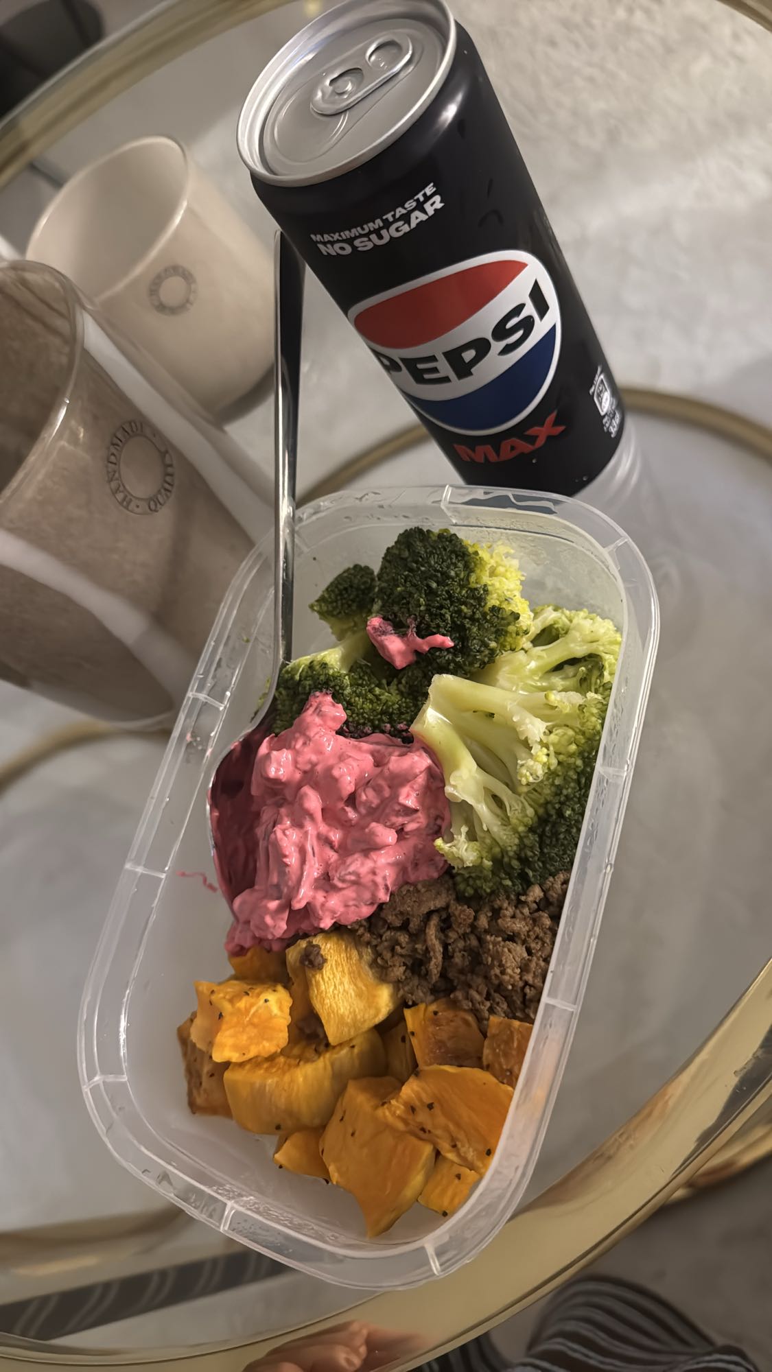 Köttfärs med broccoli