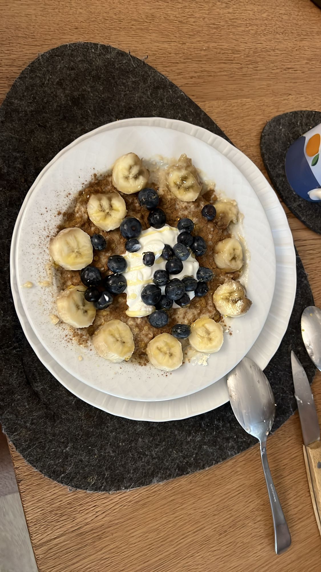 Porridge con frutta