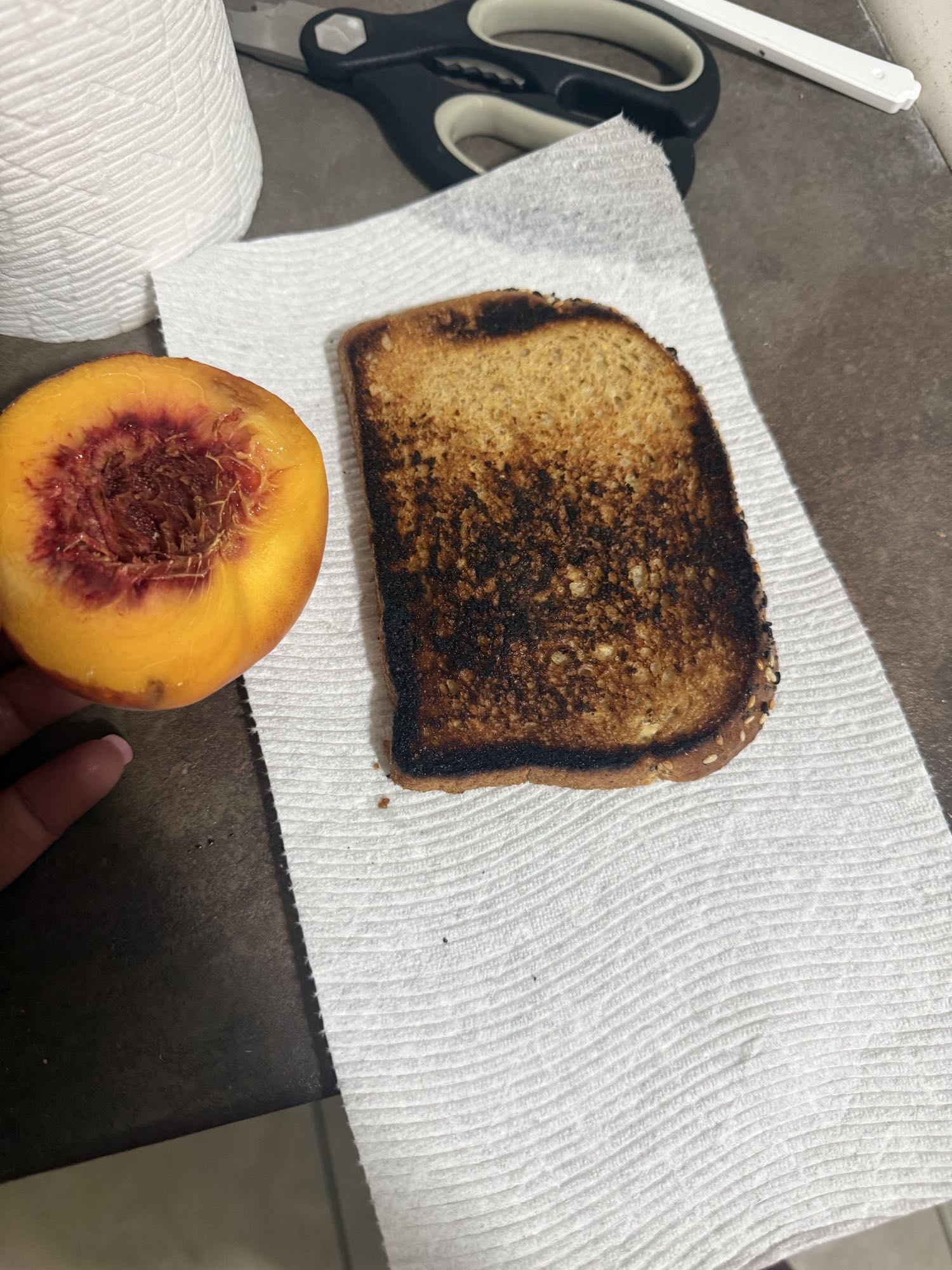 Toast and Peach