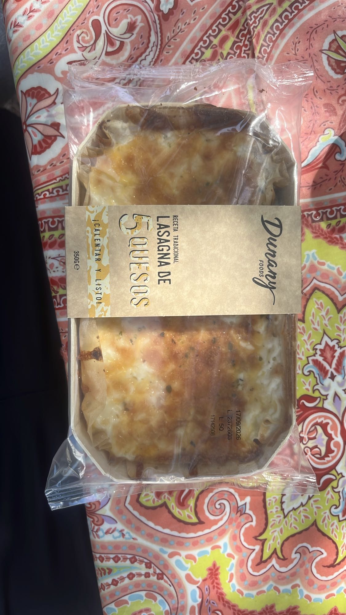 lasaña de quesos