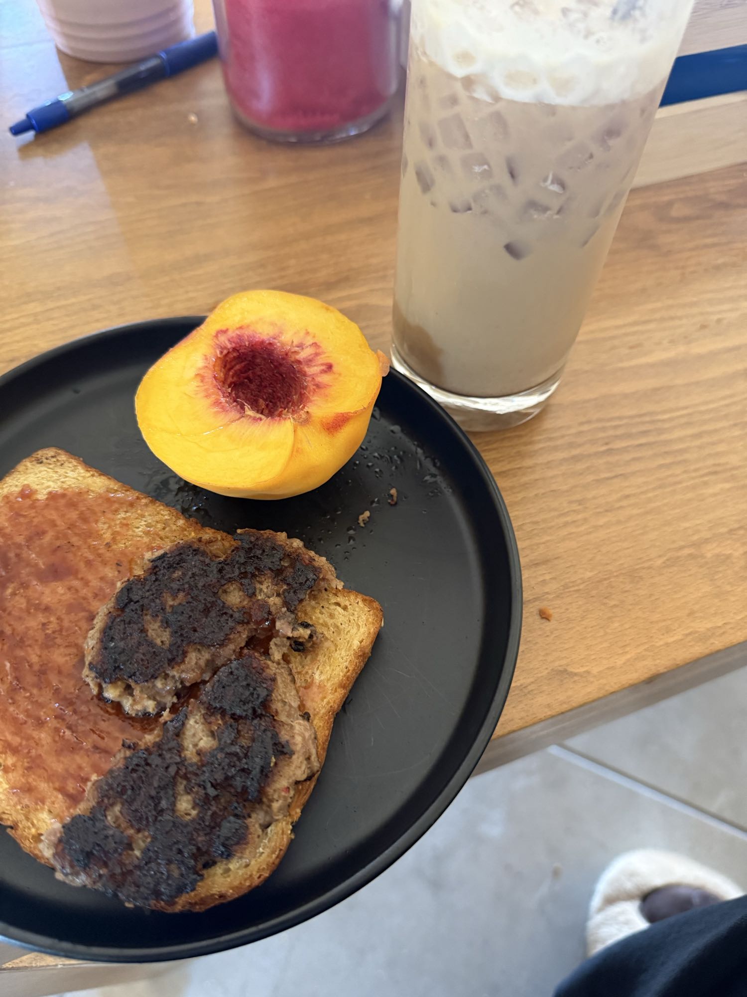 Toast Peach Iced Latte